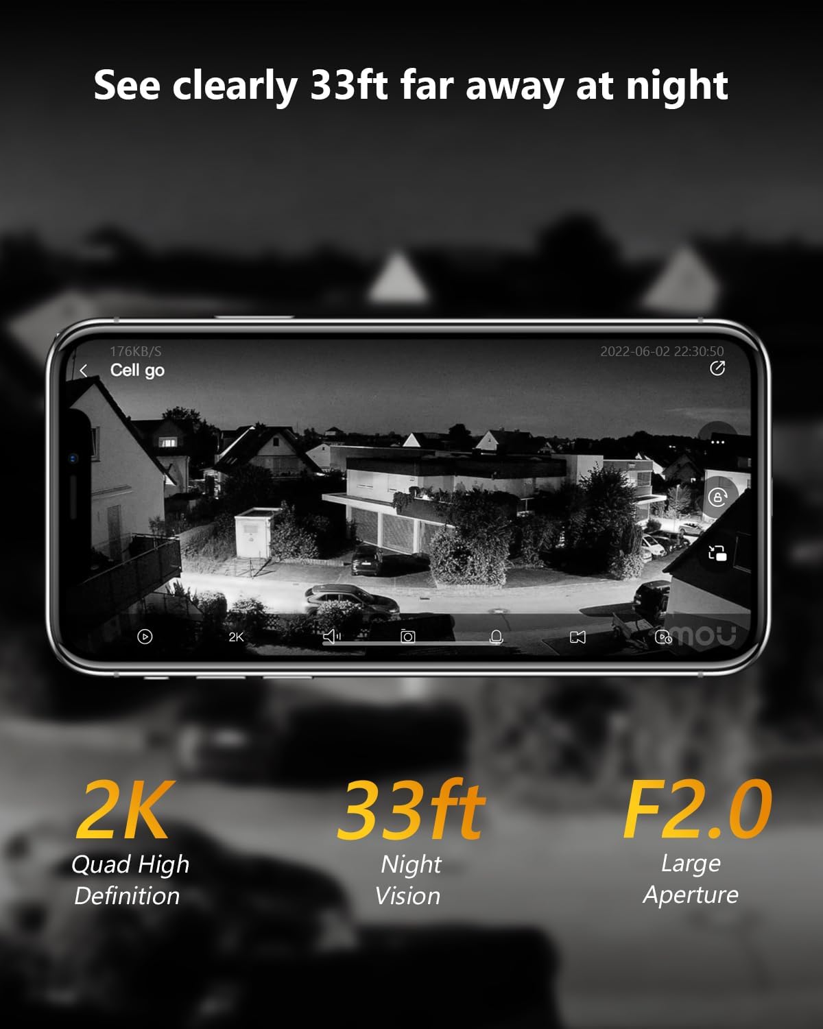 Bezprzewodowa kamera monitorująca Imou 2K WiFi Bateria, zewnętrzna/wewnętrzna kamera monitorująca, kolorowe widzenie w nocy, wykrywanie ludzi, IP65, dwukierunkowe audio, syrena