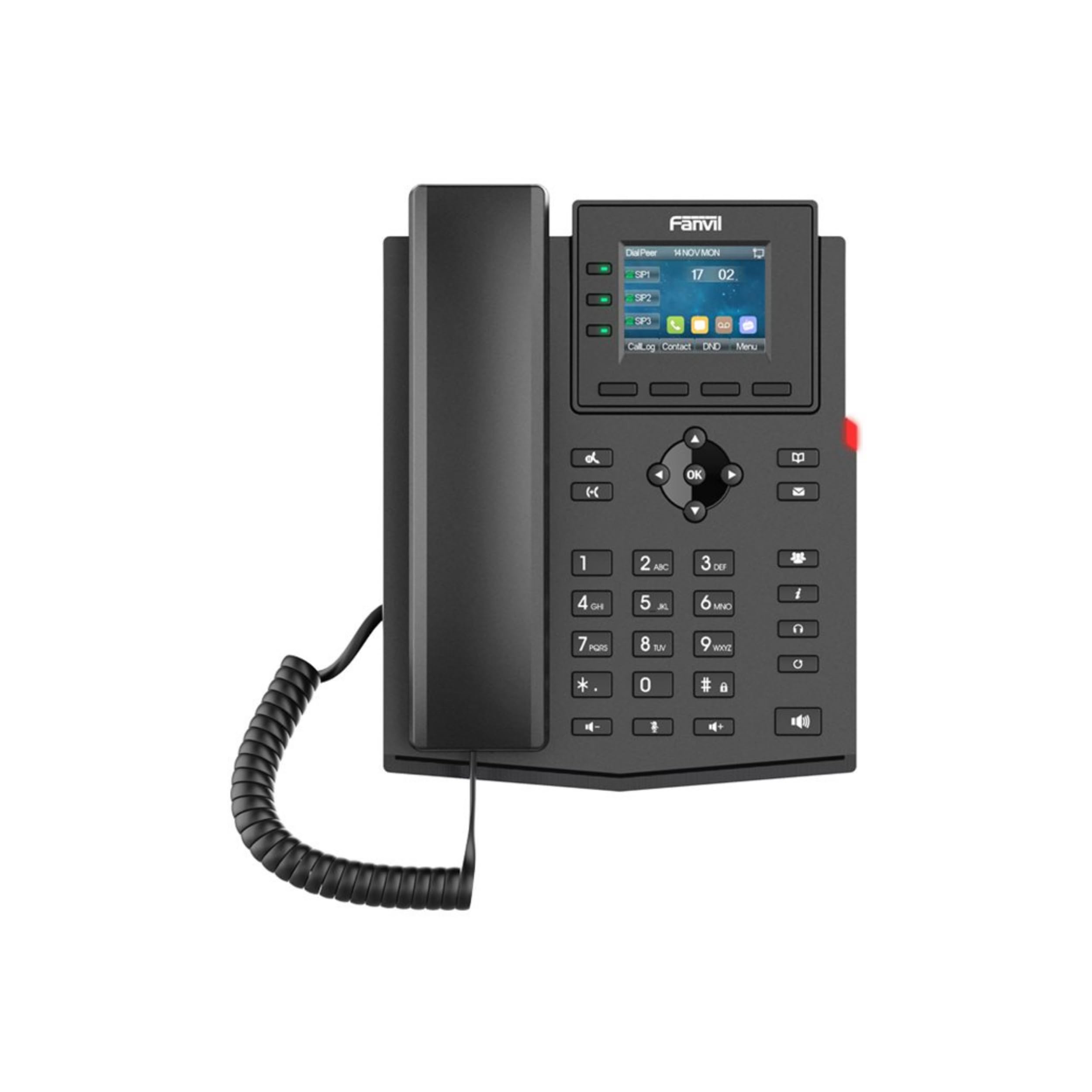 Fanvil X303G Telefono IP Nero 4 linee LCD