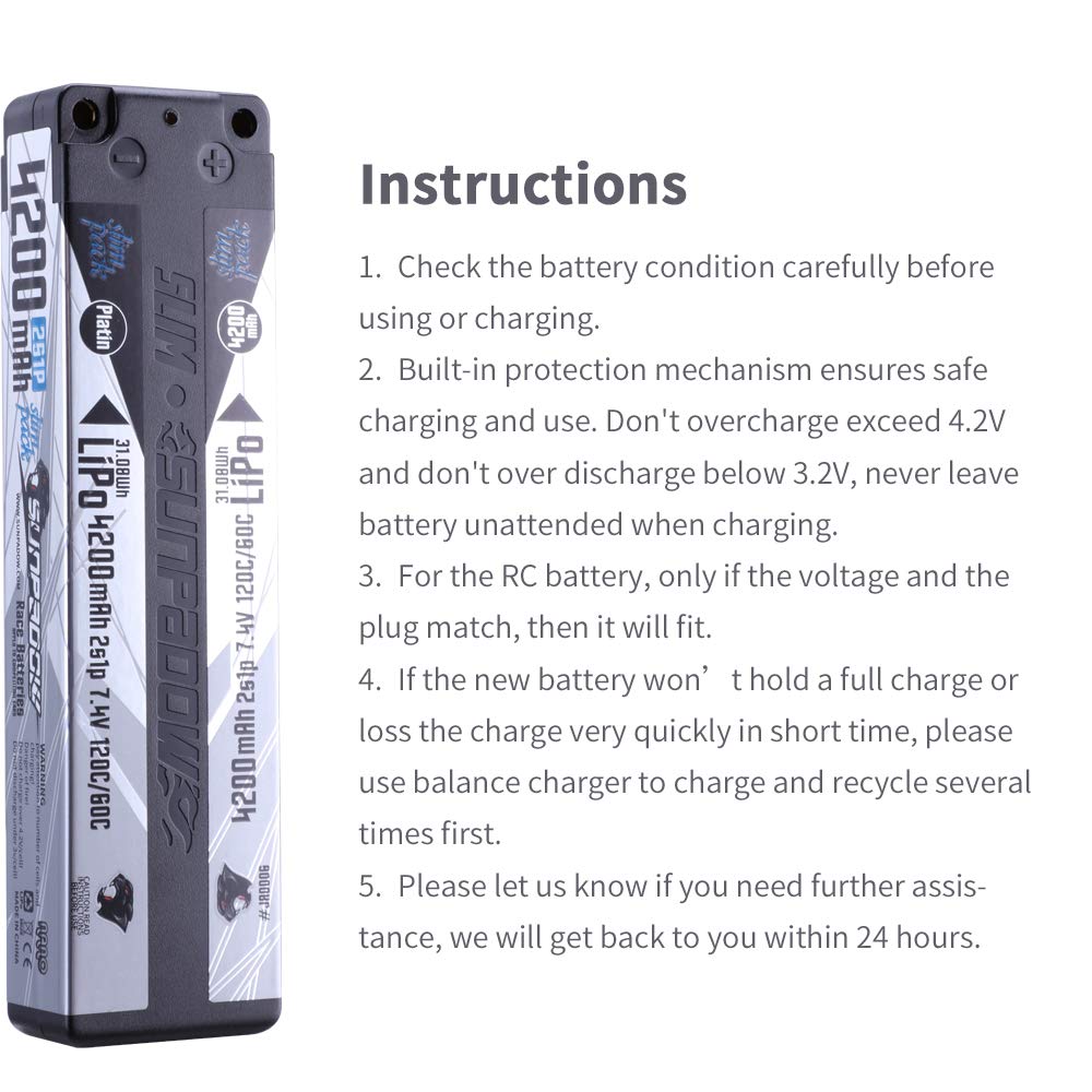 Amazon.co.jp: SUNPADOW 7.4V / 4200mAh / 120C Platin リポバッテリー