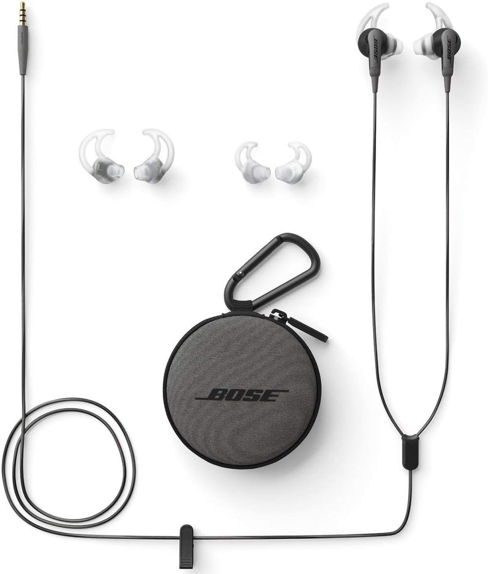 Bose SoundSport In-Ear Headphones For Apple Devices (741776-0010) – Charcoal (Renewed)