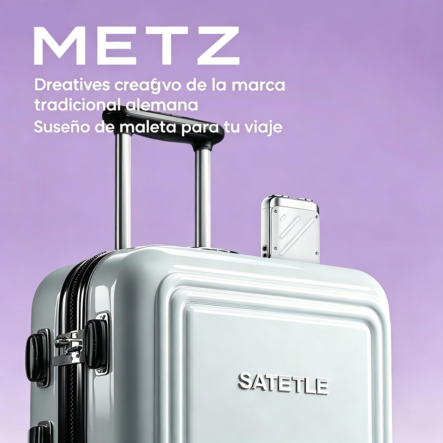 Skyworth Metz Máquina Afeitar Eléctrica Hombre, Afeitado Seco Húmedo IPX7 Motor 9000 RPM, Cabezal Magnético Desmontable, Cuchillas Autoafilables 9×2, Autonomía 45 Días, Carga Rápida 1h USB-C, Blanco