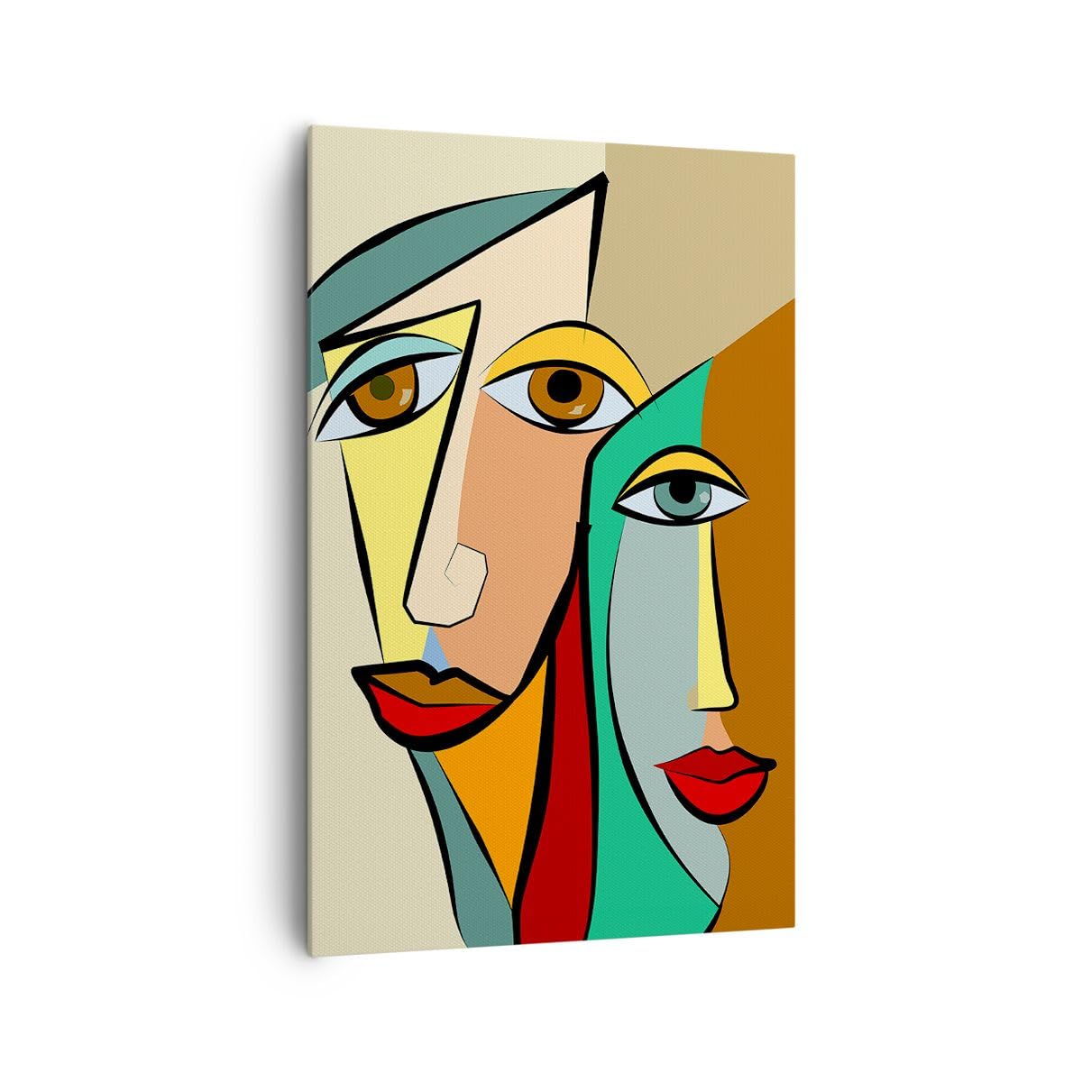 Lienzo Decorativo 80x120 cm Moderno Vertical Abstracto Personas - 6184