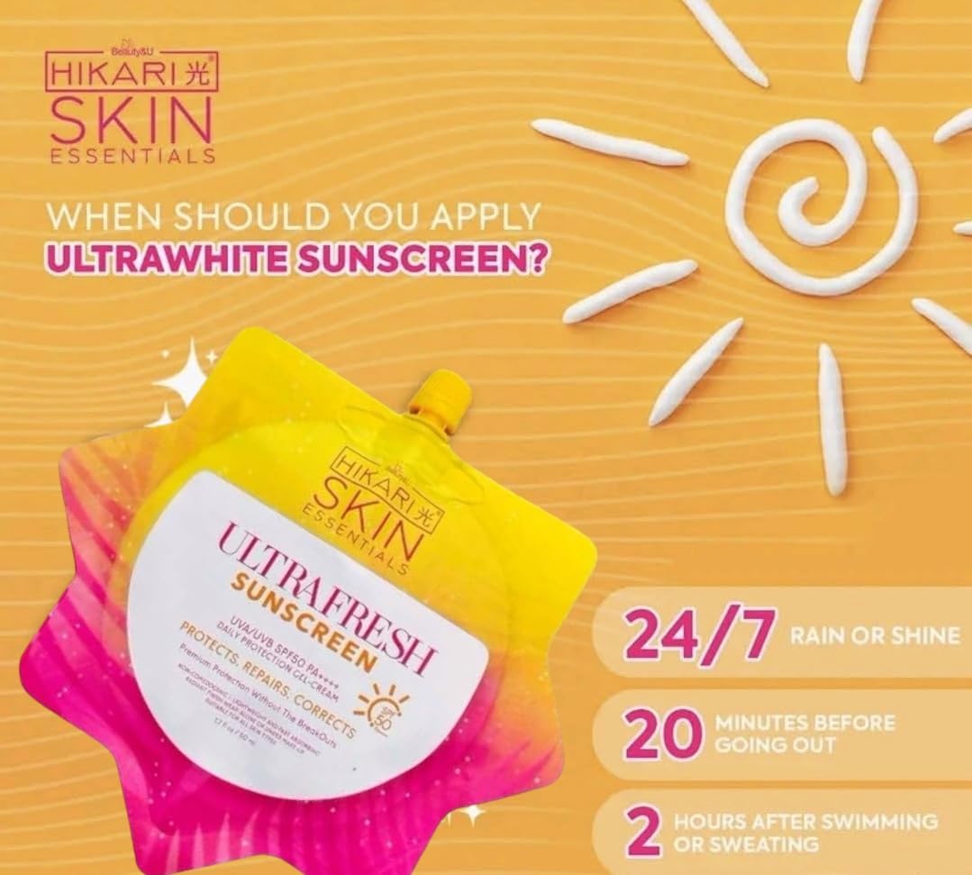 Amazon.com: HikariSkin Essentials Ultra Fresh Sunscreen SPF 50