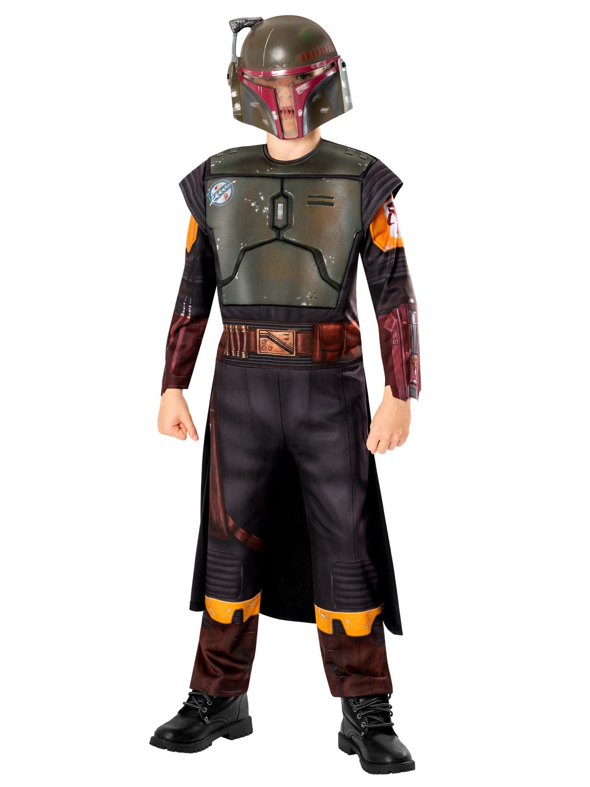 Rubies Official Star Wars Book of Boba Fett - Boba Fett Deluxe Child Costume, Kids Fancy Dress, Age 9-10 Years Halloween Halloween