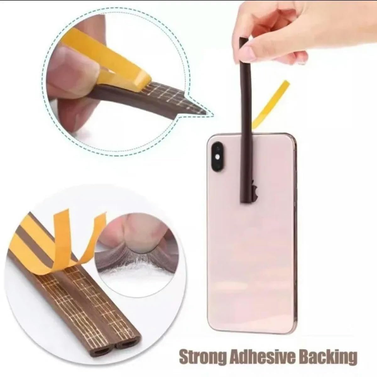 Tipo I/D/E Striscia Sigillante in Schiuma per Porte e Finestre Striscia Adesiva Autoadesiva per Isolamento Acustico Striscia Antifurto per Telaio della Porta Antivento-Grigio 14-12-12M