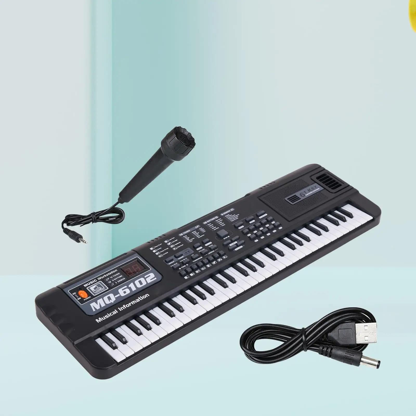 Pianino Elektroniczne 61 Klawiszowe Pianino Elektroniczne Klawiatura Cyfrowa Praktyczna Profesjonalna Wydajność