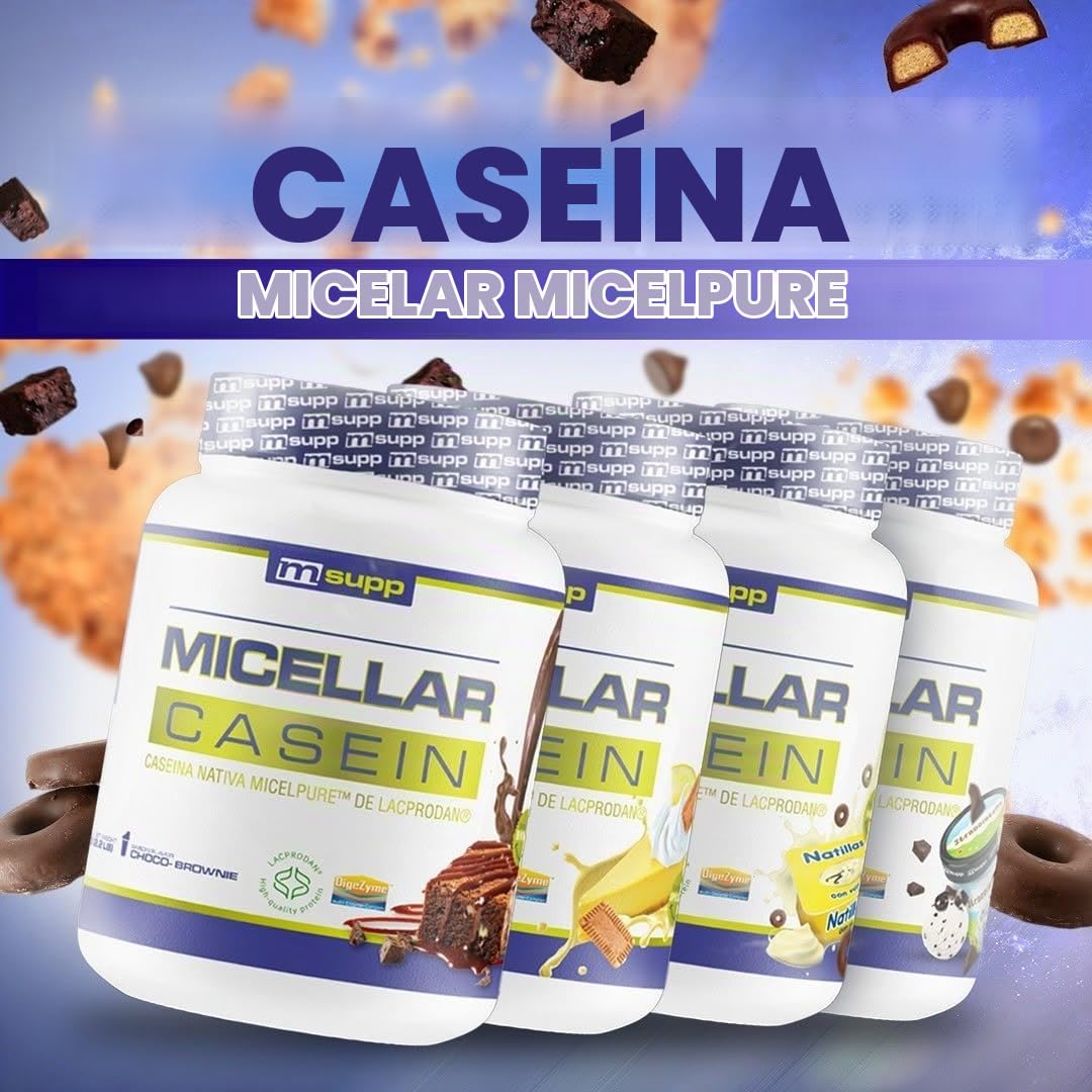 MASmusculo - Caseína Micelar - 1 Kg - Sabor Natillas de Vainilla - Caseína Proteína - Aumenta la Masa Muscular - Liberación Prolongada de Aminoácidos - Recuperación Post Entreno