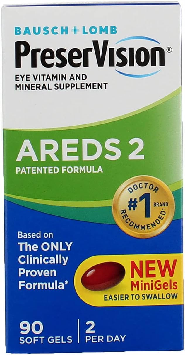 Bausch & Lomb PreserVision AREDS 2 Formula 90 Soft Gels- Packaging May Vary, 90 Count