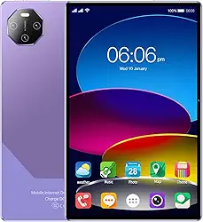 Tablet com tela de 11,6 polegadas, 8 GB de RAM + 256 GB de ROM, bateria de 12.000 mAh, edição WiFi, Android 13 (Roxo)