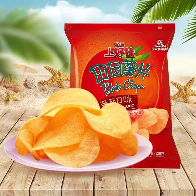 Amazon.co.jp: 上好佳 田園薯片 田園風味ポテトチップス トマト味 40g