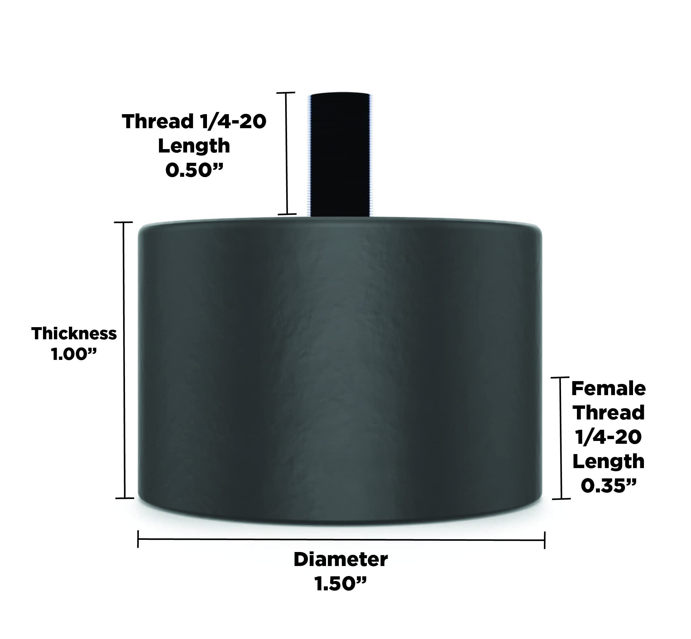 Isolate It!: Sorbothane Male/Female Vibration Stud Mount - 1/4-20 - 1