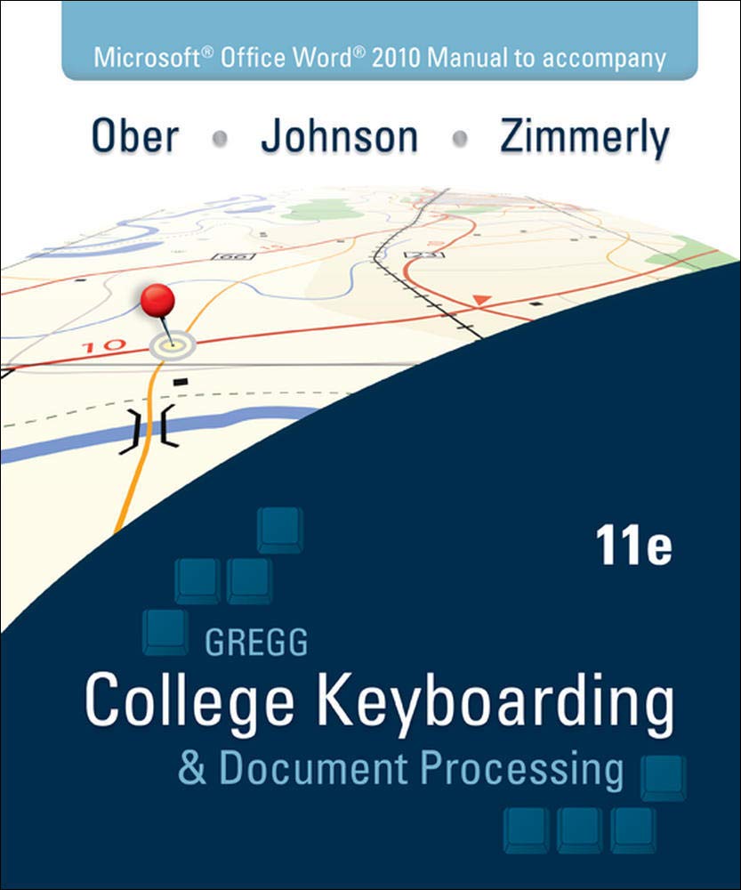 Gregg College Keyboarding & Document Processing: Kit 2: Lessons 61-120