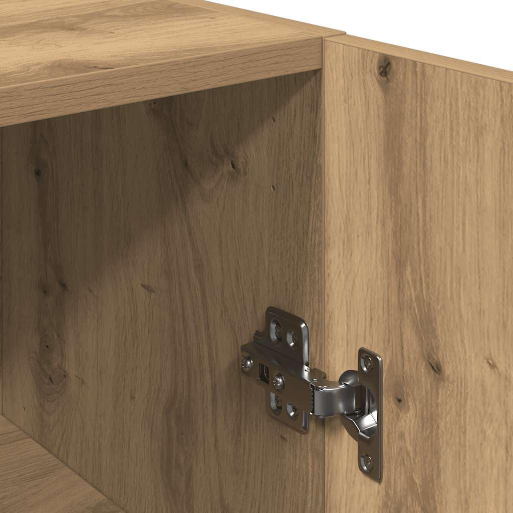 vidaXL Mobile TV Rovere Artigianale 30,5x30x90 cm in Legno Multistrato, mobiletto, mobiletto HiFi, Mobile per dispositivi multimediali, Supporto TV