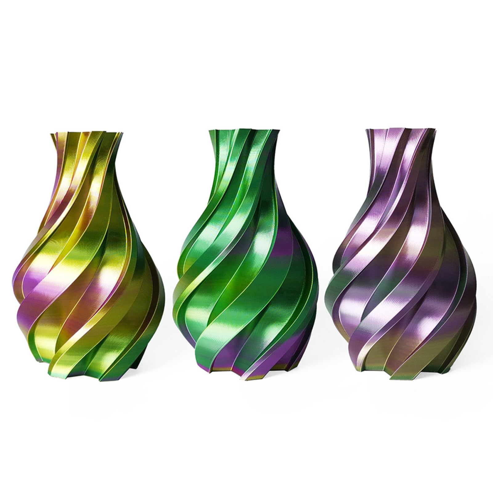 3Dプリント 花瓶 スパイラルデザイン グラデーションカラー Amazon.co.jp: 3色グラデーションPLA 3Dプリンターフィラメント、3色