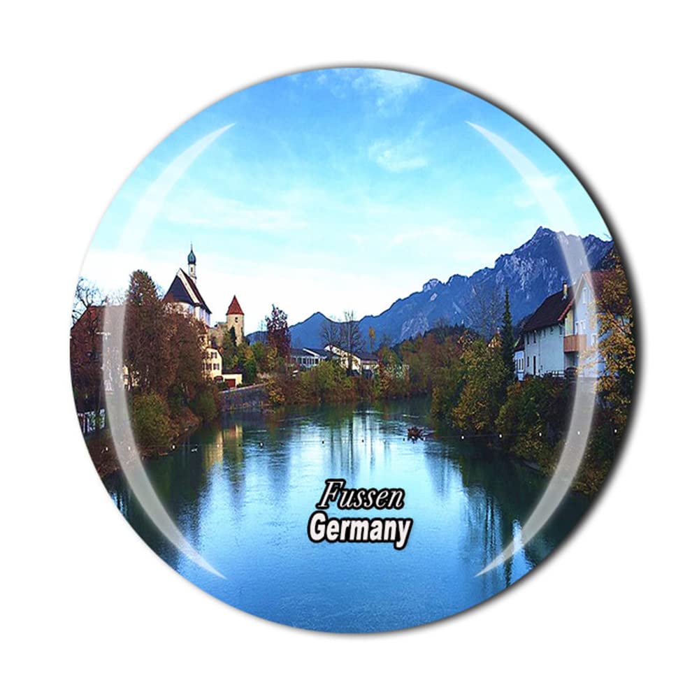 Timefly Germany Fussen Fridge Magnet Crystal Tourist Souvenir Gift Collection Refrigerator Magnetic Sticker