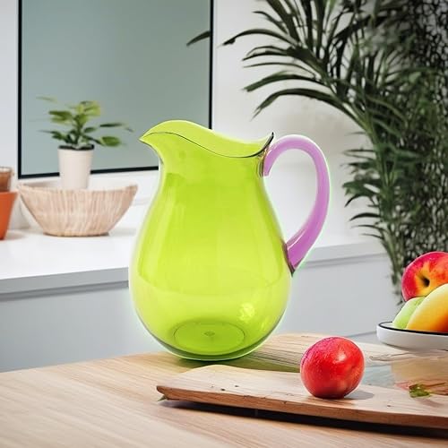 Miniatura 10 de Jarra de agua jarra de plástico transparente Looks LikeJarra de vidrio 64oz Azul Turquesa Handle