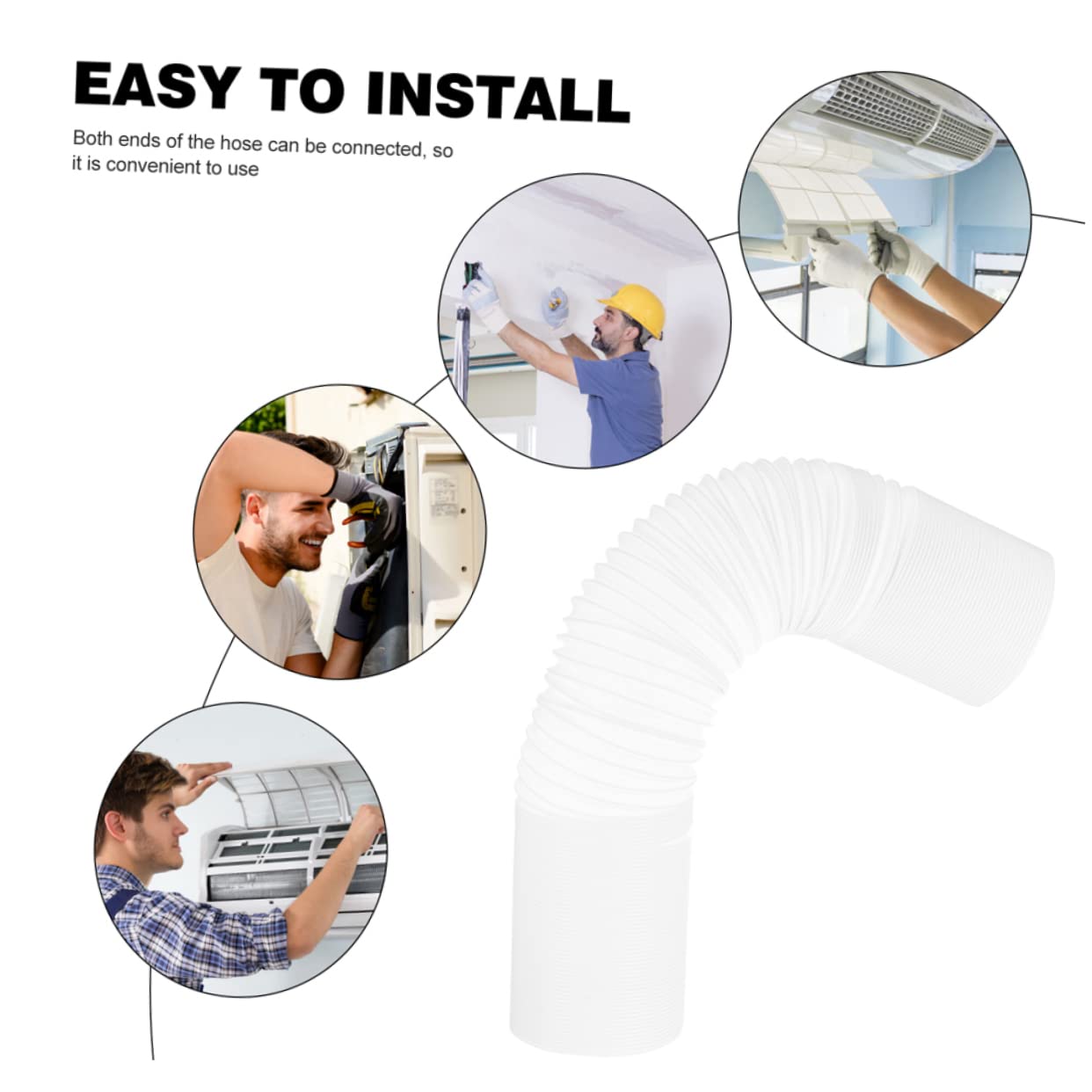 Tubo Scarico Condizionatori Portatili Flessibile 15cm Bianco | Estensione Tubo Climatizzatore Portatile, Tubo di Scarico Aria per Camera e Ufficio, Pp Resistente