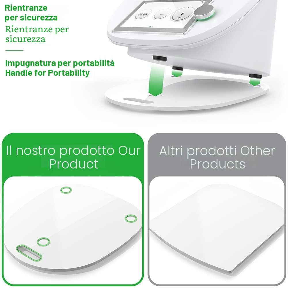 Siegvoll Tavola Scorrevole per Bimby TM6 TM5 in Acrilico, Vassoio Scorrevole per Thermomix, Facile da Spostare (Bianco)