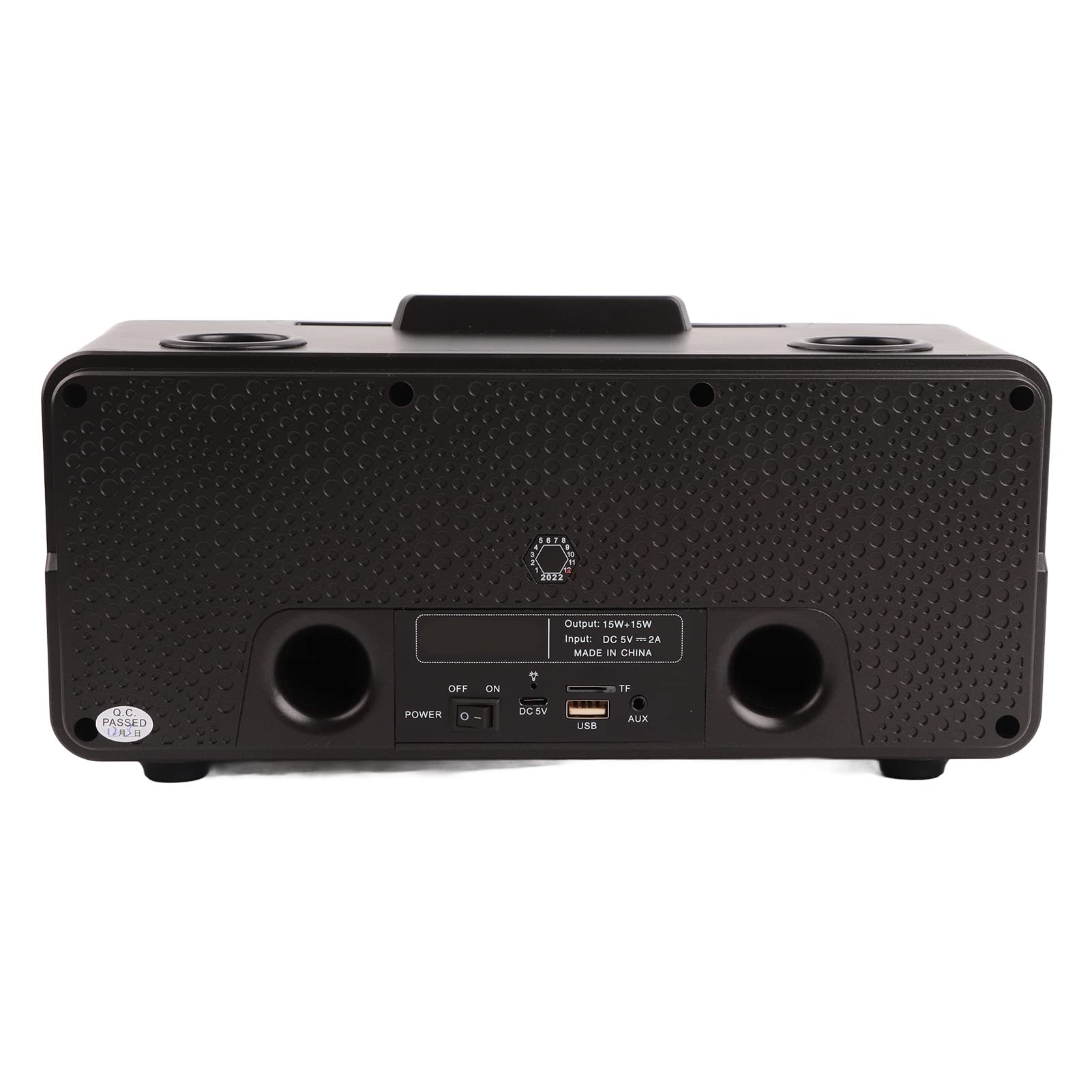 Máquina de Karaoke, Tarjeta de Audio Portátil, Altavoz de Karaoke Bluetooth, Kit Familiar KTV con 2 Micrófonos Inalámbricos, para Fiesta Familiar en Casa (Black)