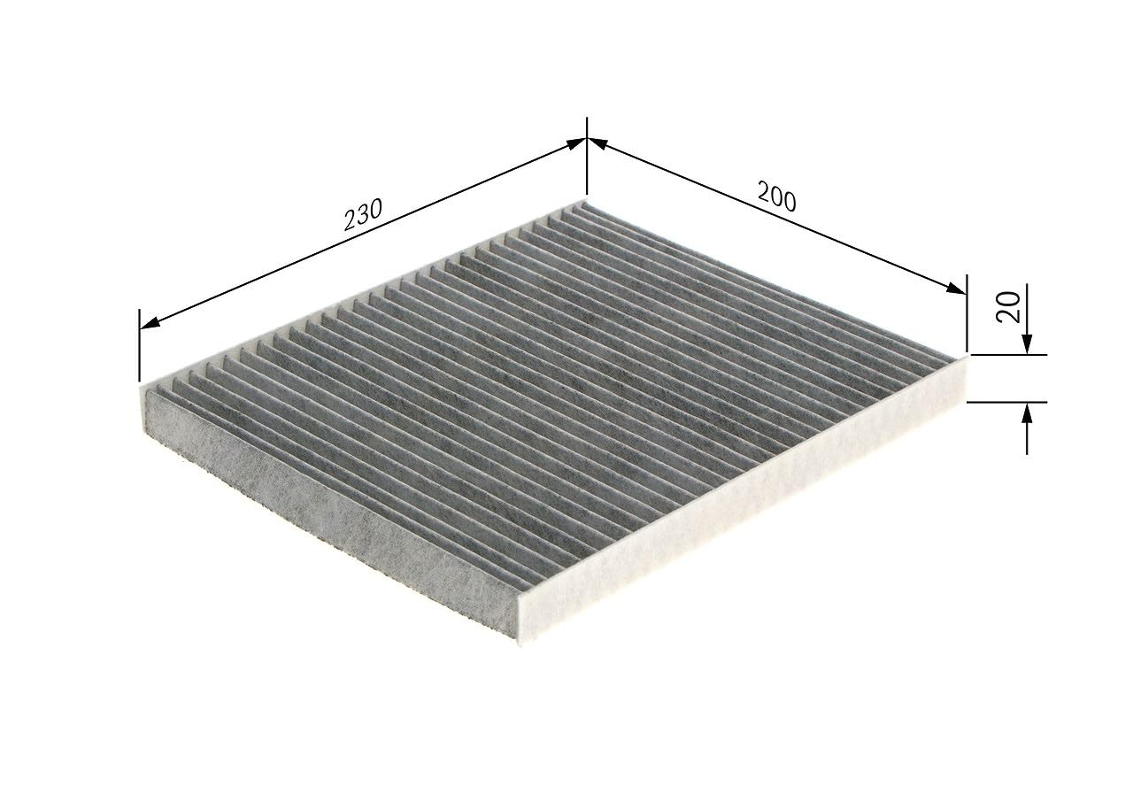 Bosch Filtro Abitacolo ai Carboni Attivi R5558, Filtro di Ricambio - Contro cattivi odori, polline e polvere per un'aria più pulita all'interno del veicolo