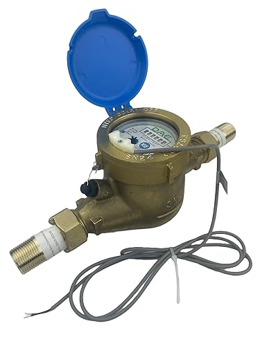 Miniatura 24 de DAE MJ-100 Medidor de agua potable sin plomo NSF61 de 1 pulgada, salida de pulso + acoplamientos, galones