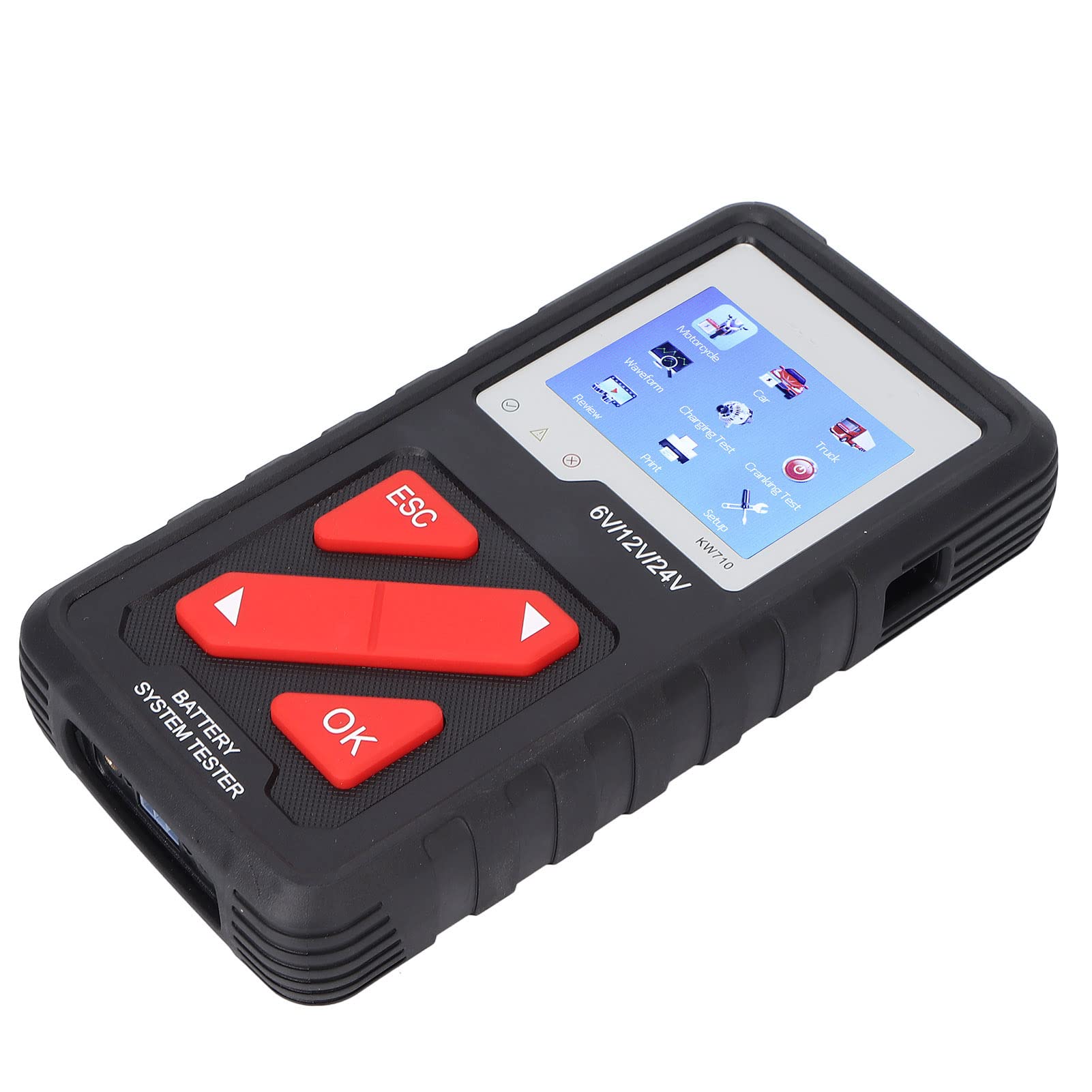 Tester Batteria Auto, 6‑24 V 100-2000CCA Tester Carico Batteria Luce di Promemoria Universale per Camion Moto