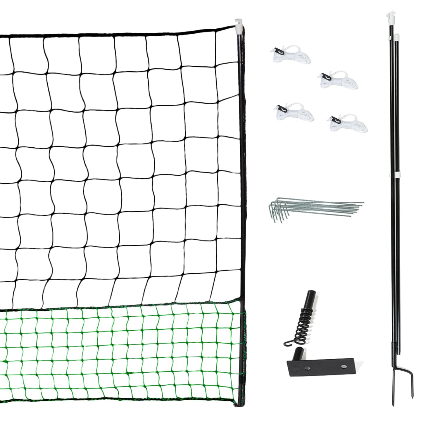 IDMarket – Kit de valla de red de gallinas 50 m con puerta 15 estacas doble punta