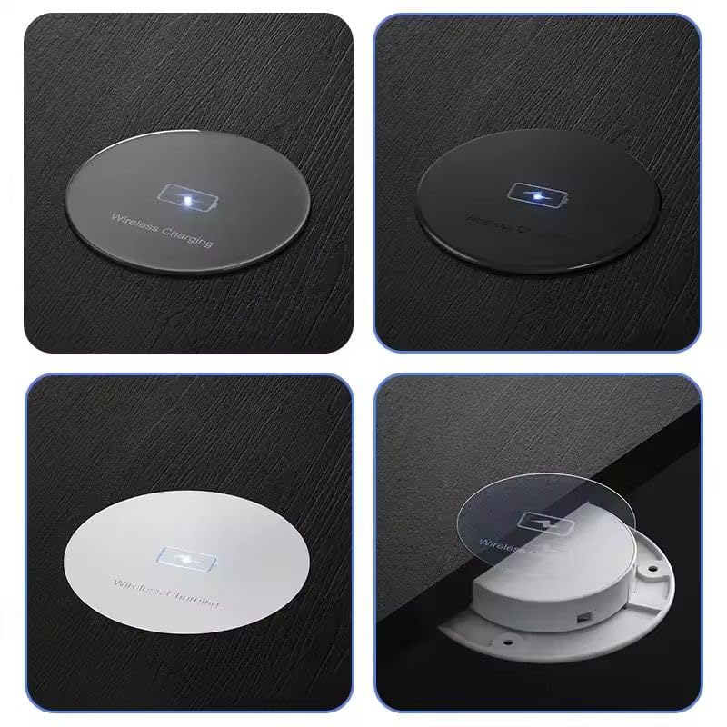 Image of Audiovan Desktop Wireless Charger, 15W Fast Wireless Charging Station Pad Compatible with iPhones and Android Phones (White)