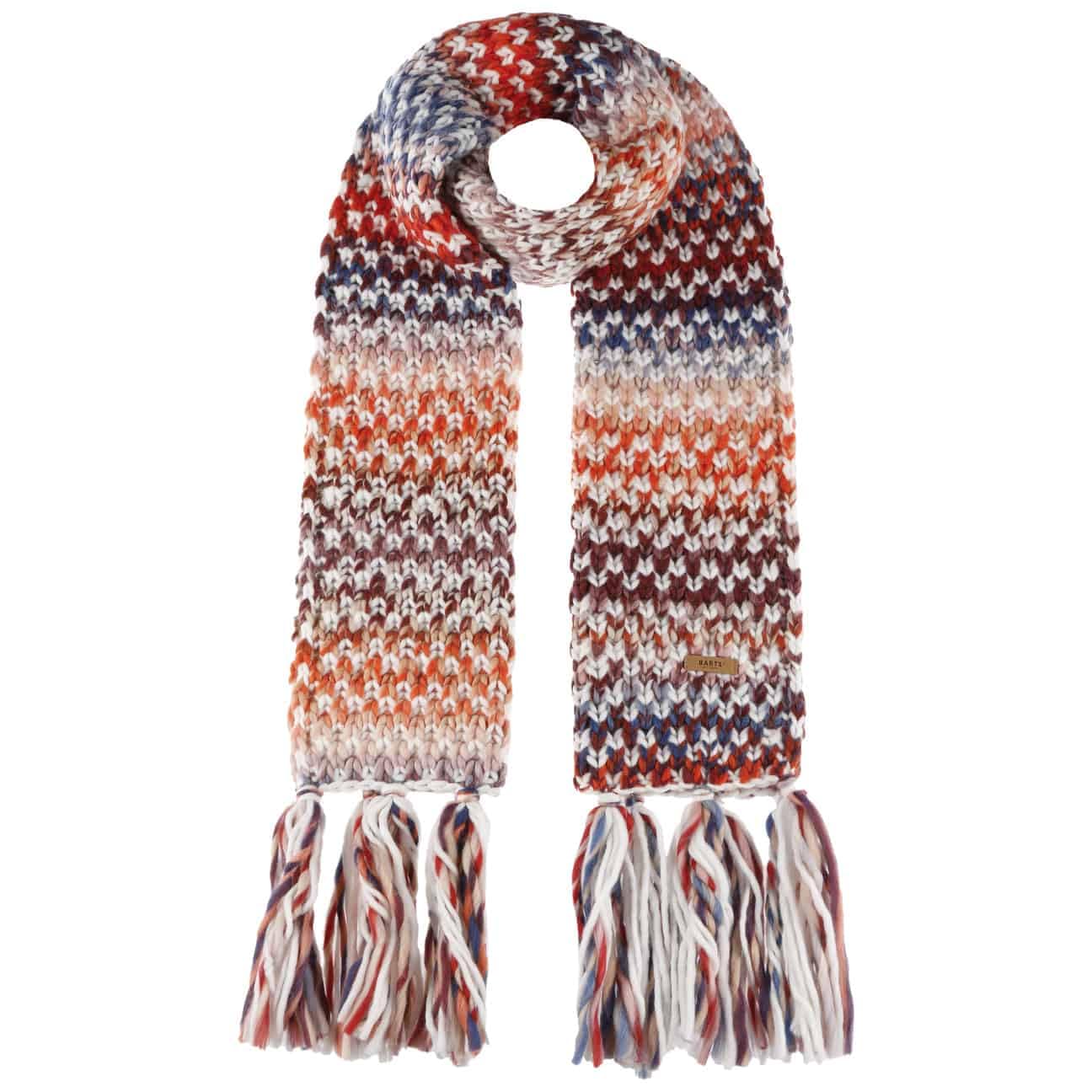 Barts Nicole Schal Winterschal Damenschal Damen - Streifenschal Strickschal mit Fransen Winter Herbst-Winter