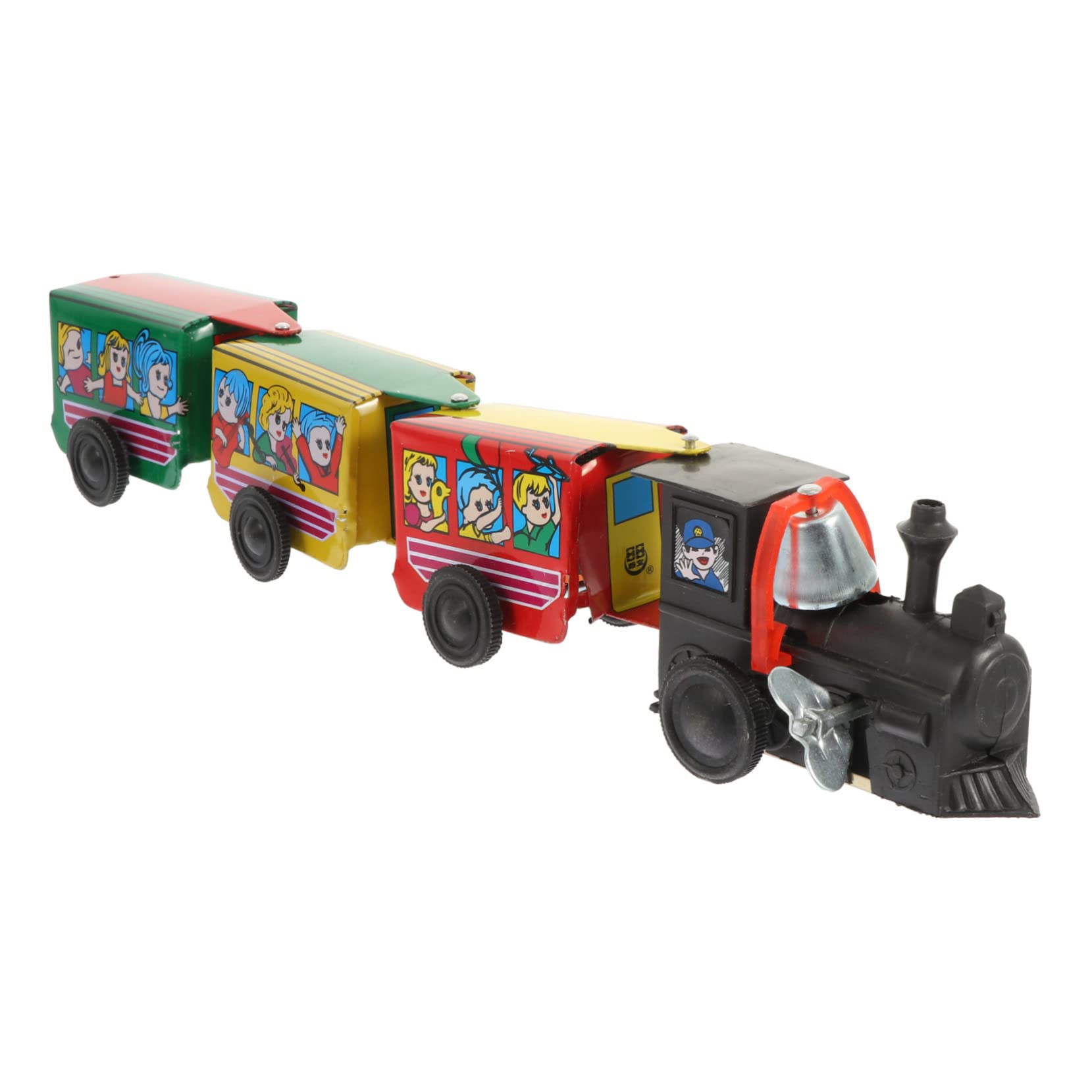 Hohopeti Retro Wind Up Train Crafts Clockwork Early Learning Decorative Ornament for Home Office Engaging Interactive