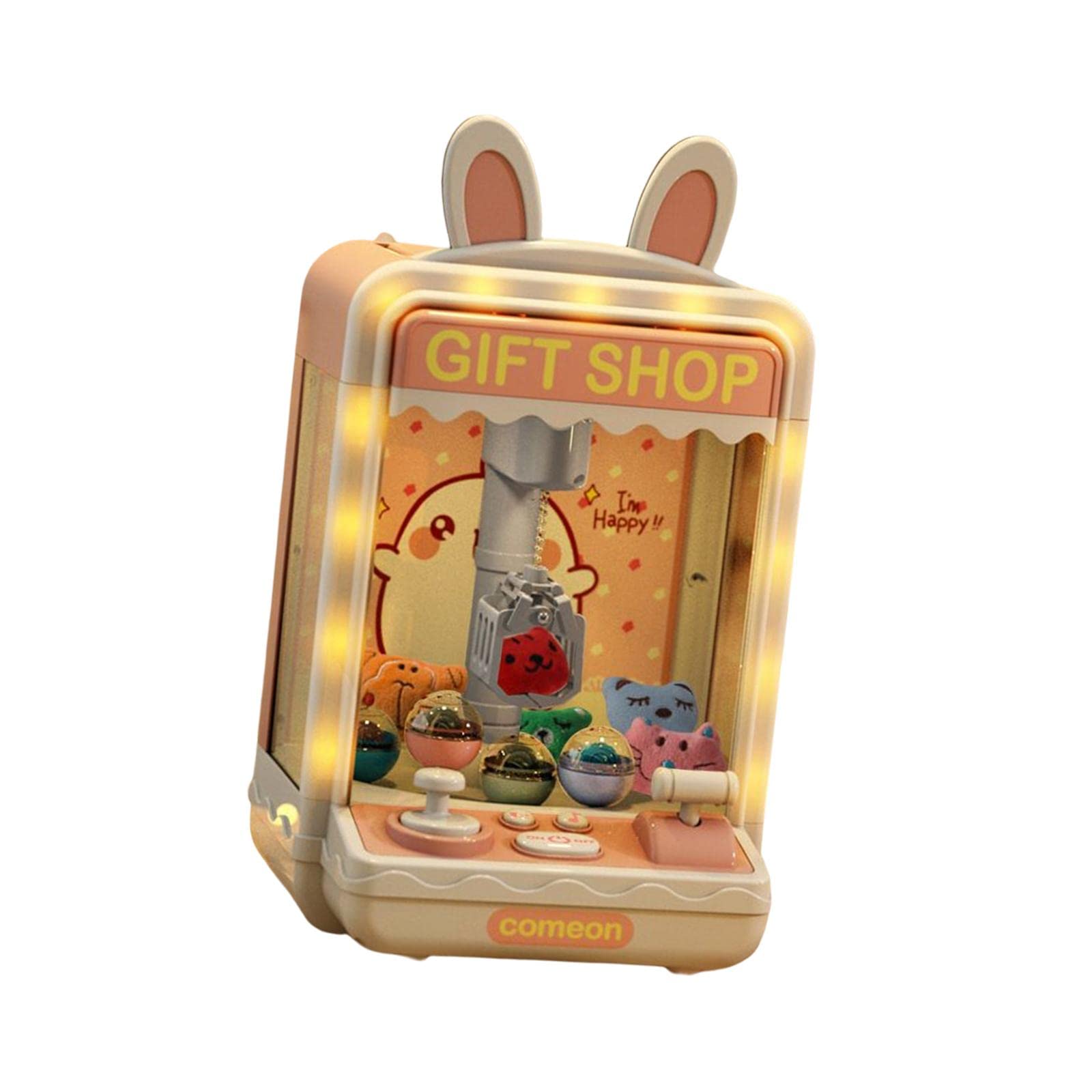 Claw Machine Giocattolo Bambini Distributore Automatico Mini Gru Elettronica Acchiappadolls Regalo Funzione Pp Adatto per Festa Compleanno Famiglia Am, B
