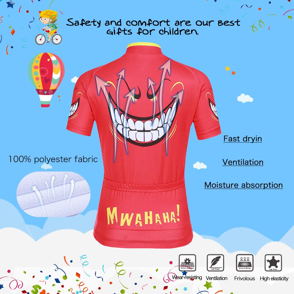 Enfant Maillot de Cyclisme Manches Courtes Dessiné Cuissard Combinaison Unisex Garçon Fille