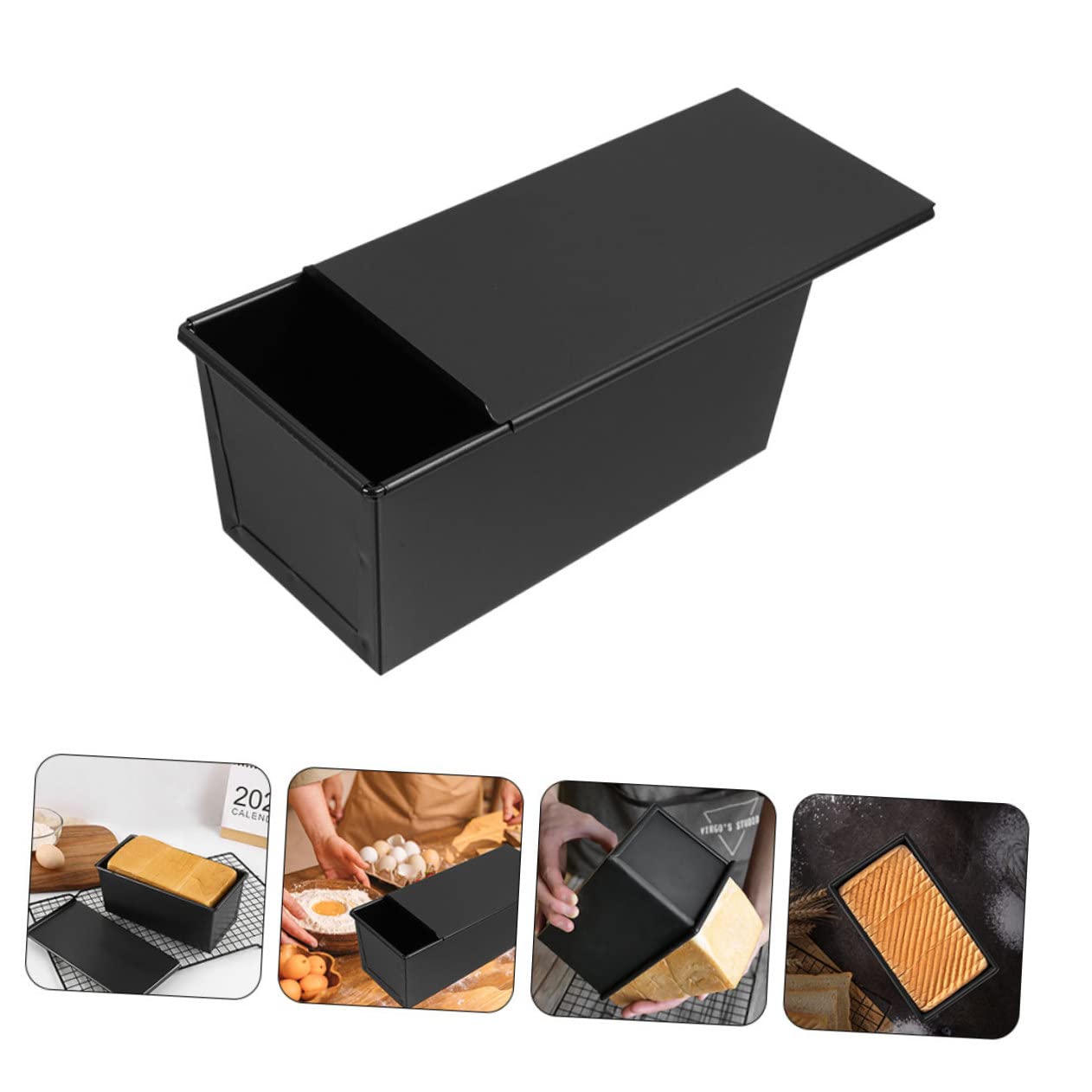 Molde para Tostadas de Tapa Molde Antiadherente para Pan para Hornear Pan para Cocina y Tostadas Caseras