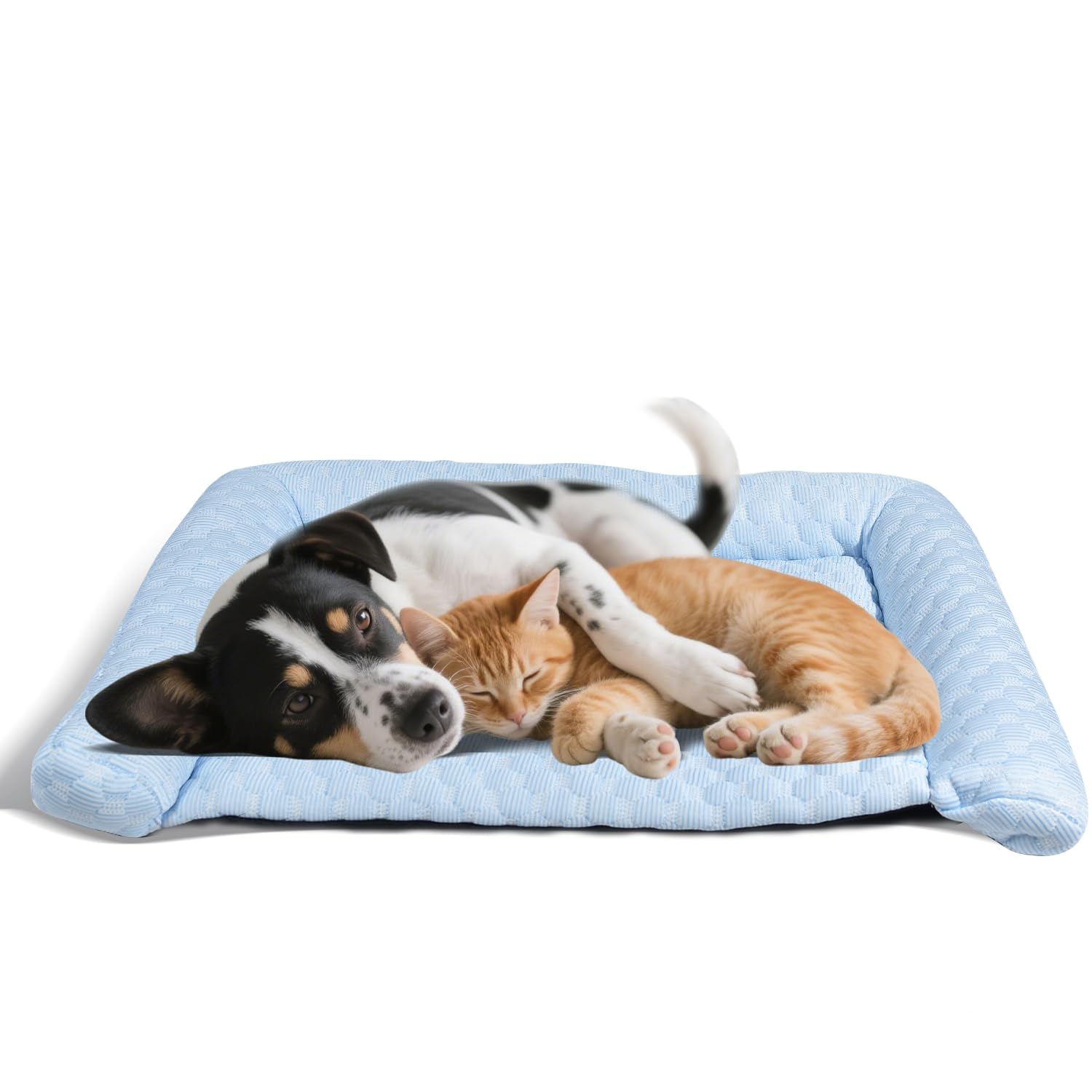 Tapis rafraîchissant pour chien – Tapis épais auto-rafraîchissant pour petit chien et chat, ultra confortable et lavable en machine | Tapis de refroidissement pliable pour chiens, cages et