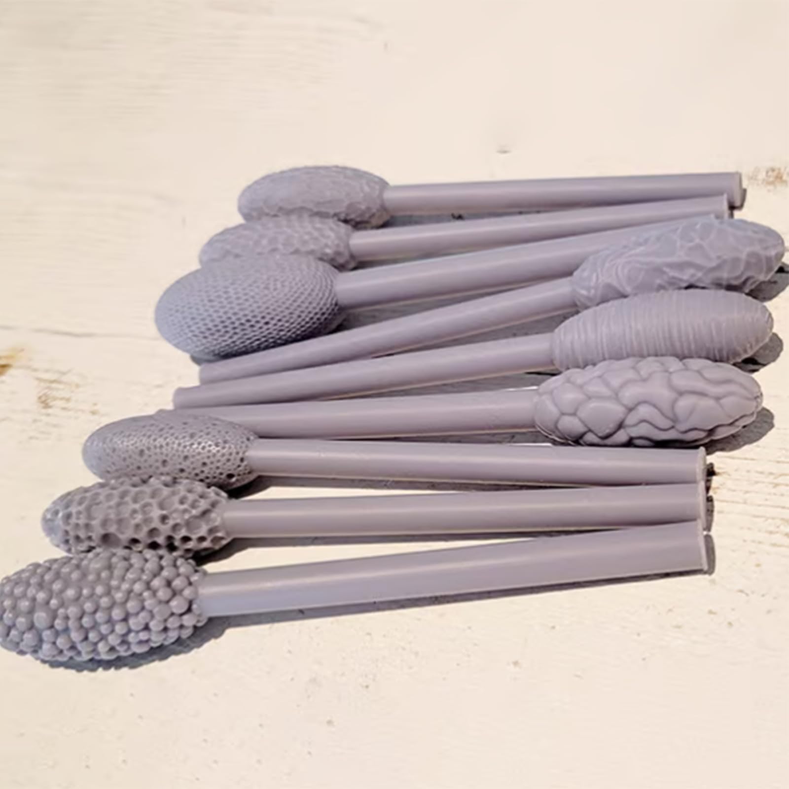 Kanoauo Kit De 9 Outils De Texture Pour Argile - Rouleaux Motifs Et Bâtons De Modelage Pour Artisanat Créatif