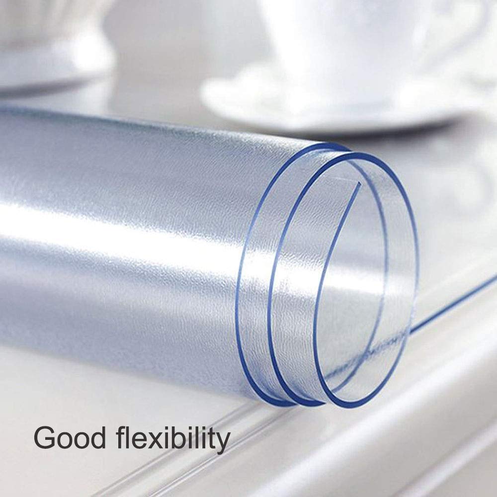 Copri Scrivania Trasparente Pad protettivo resistente al calore impermeabile e antigraffio personalizzabile Utilizzato per scrivanie da ufficio scrivanie tavolini da caffè MINGX(Clear-2.0mm,85x135cm)