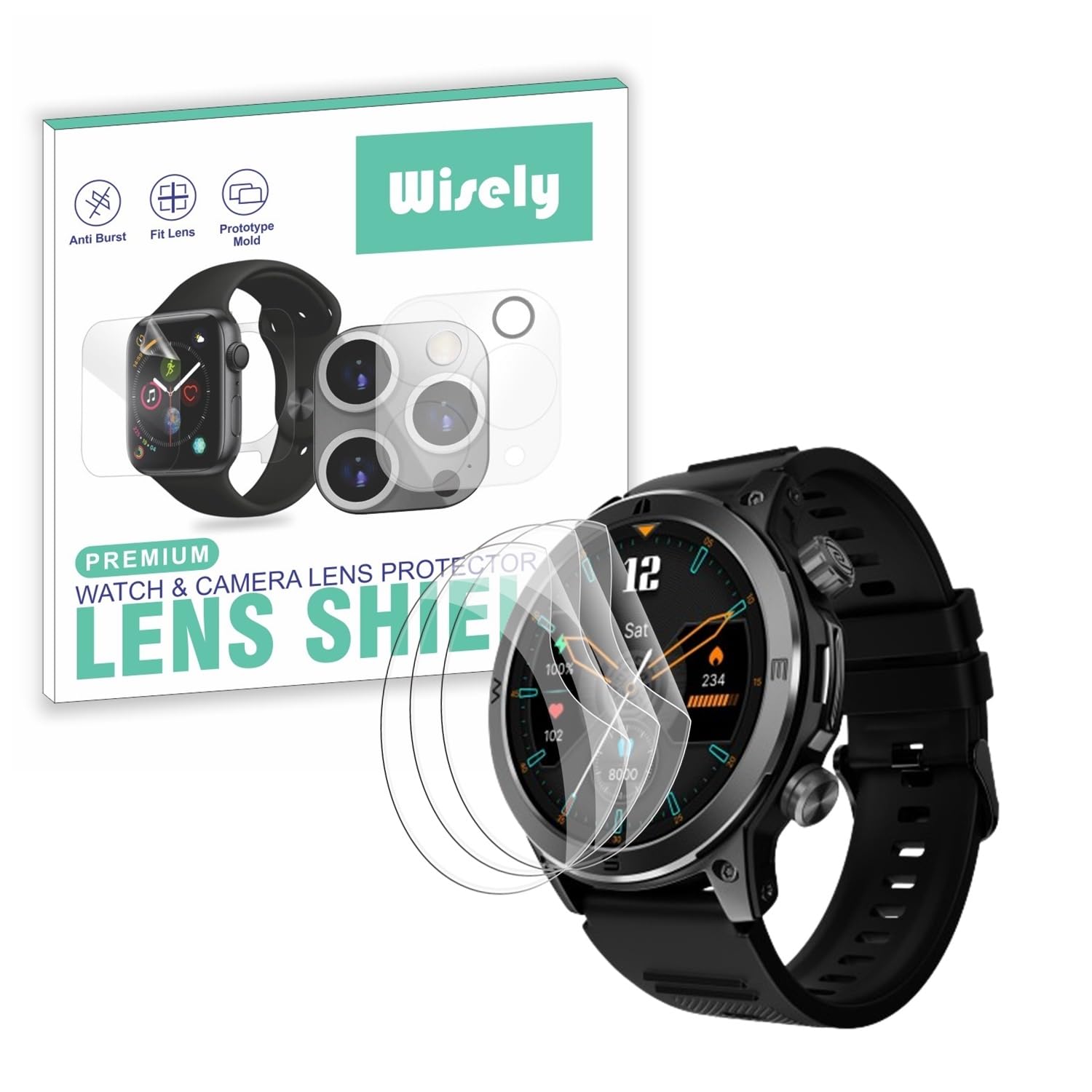 Wisely |3pcs| Screen Guard Protector For Noise Endeavour Sturdy Design Smartwatch |1.46"| Bubble Free, Easy installation kit, Clear HD, Full Cover (B0CQ8M4FV8) Amazon Price History, Amazon Price Tracker