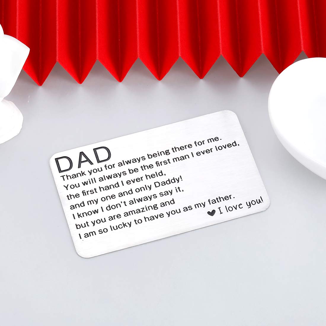 Persönliche Edelstahl-Geschenkkarte Für Papa Oder Ehemann – Gravur Für Geburtstag, Vatertag, Weihnachten & Jahrestag