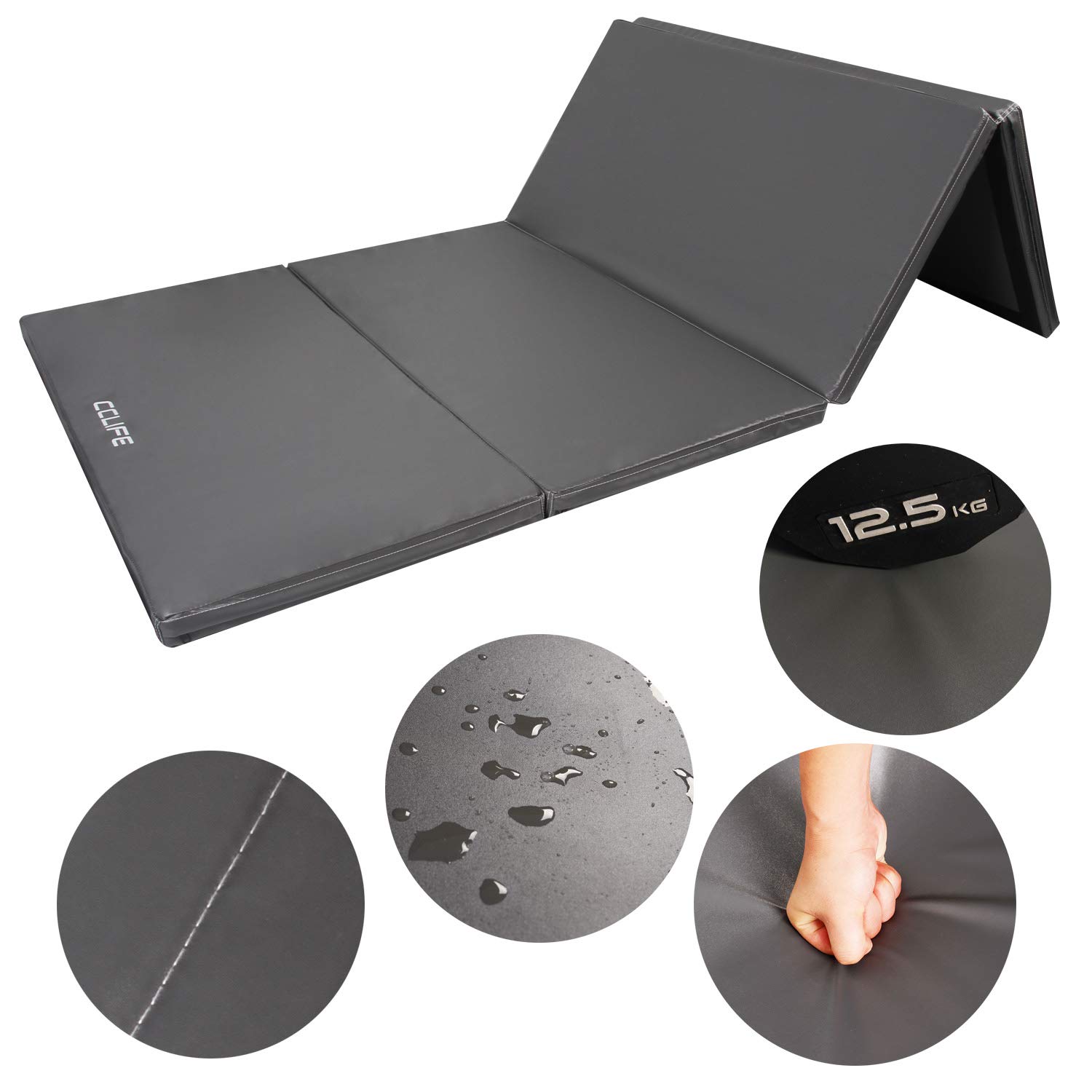 CCLIFE Turnmatte Weichbodenmatte Klappbar für zuhause Fitnessmatte Gymnastikmatte rutschfeste Sportmatte Spielmatte