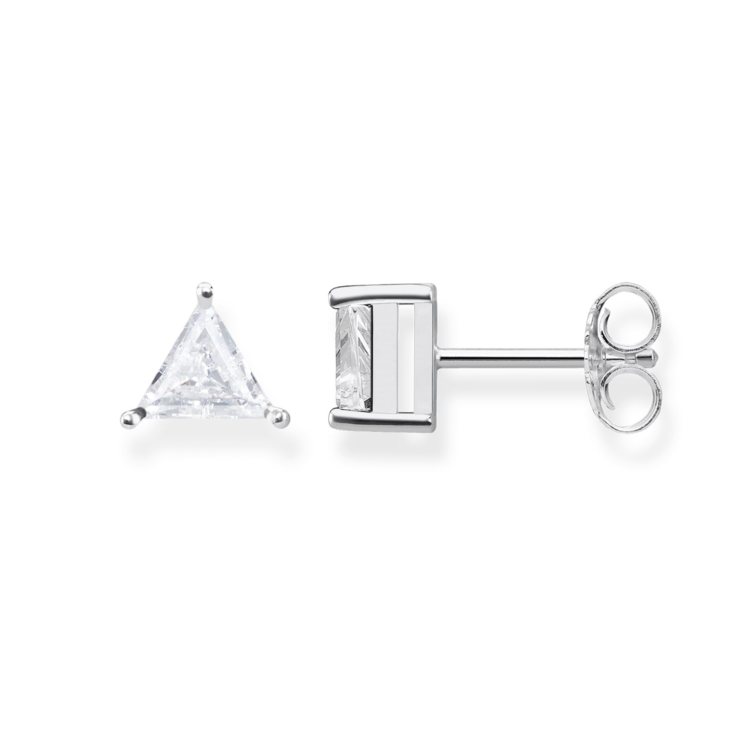 Thomas Sabo Damen-Ohrstecker Dreiecke Weiß 925 Sterling Silber H1968-051-14