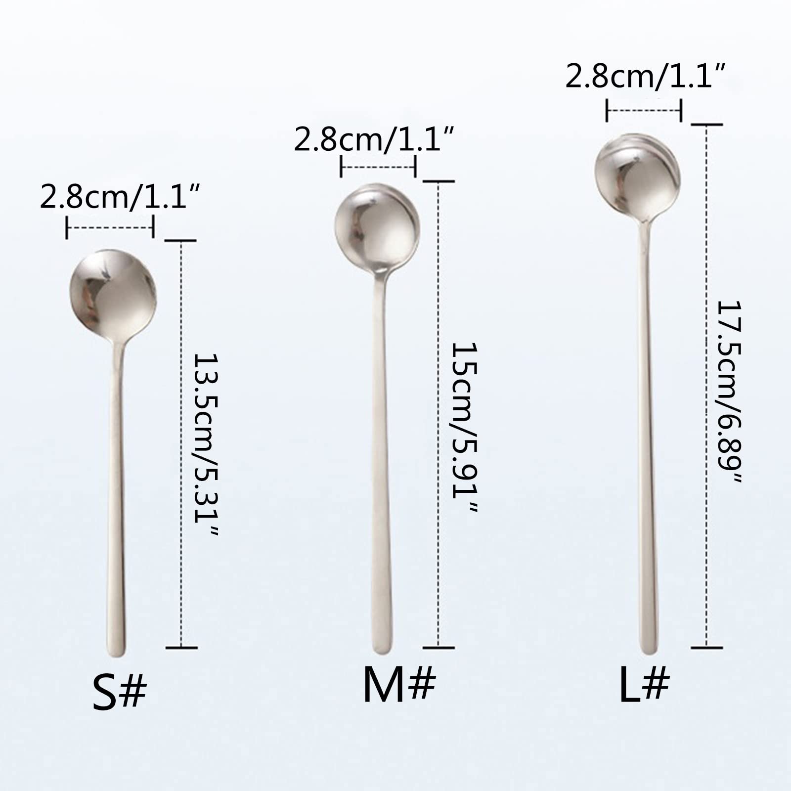 Chenshuo Set 4 Cucchiaini Da Caffè In Acciaio Inox Con Motivo Esagonale – Posate Moderne Per Dessert - 2