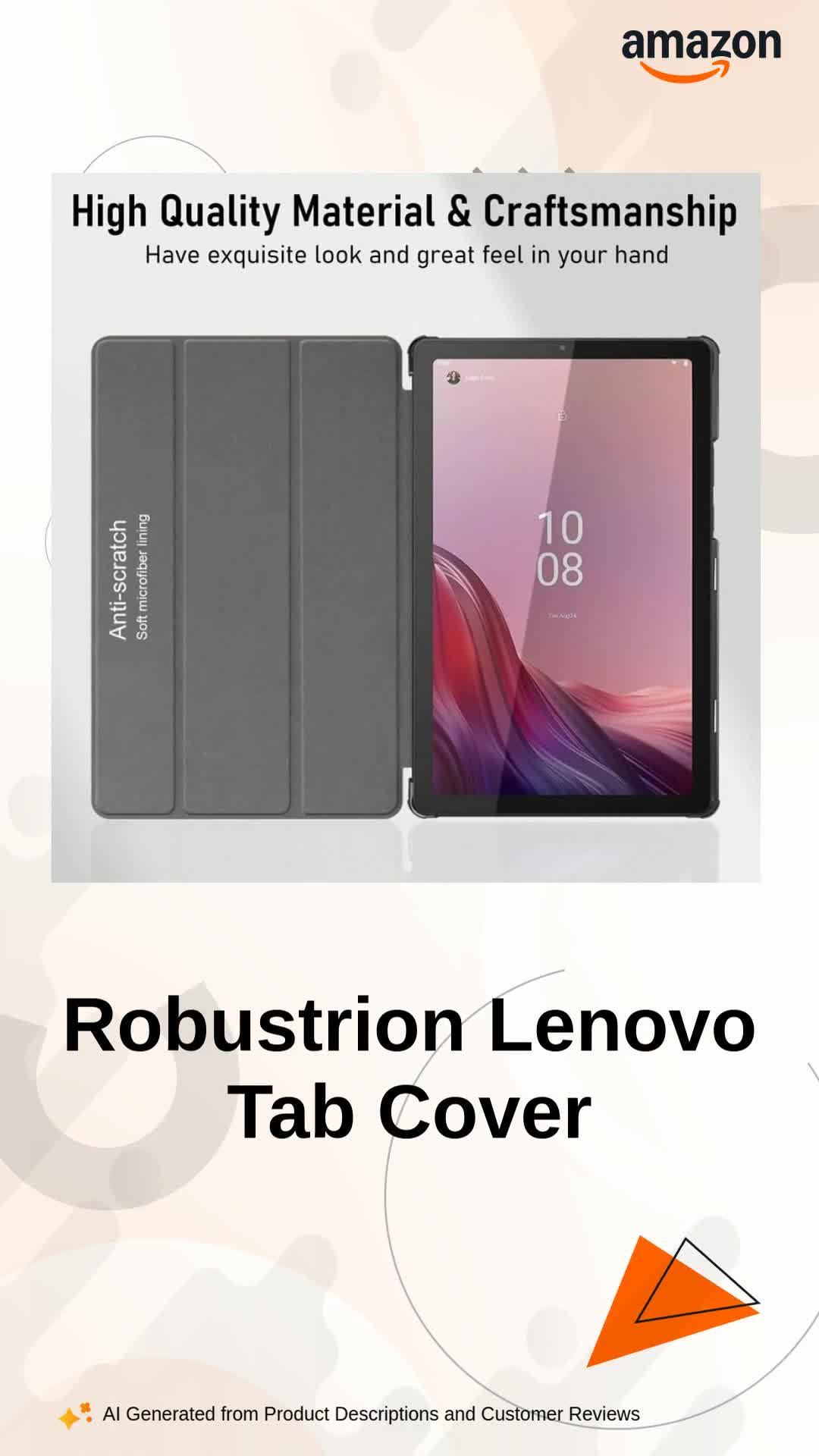 Robustrion Cover for Lenovo Tab M9 Cover Case Trifold Flip Stand