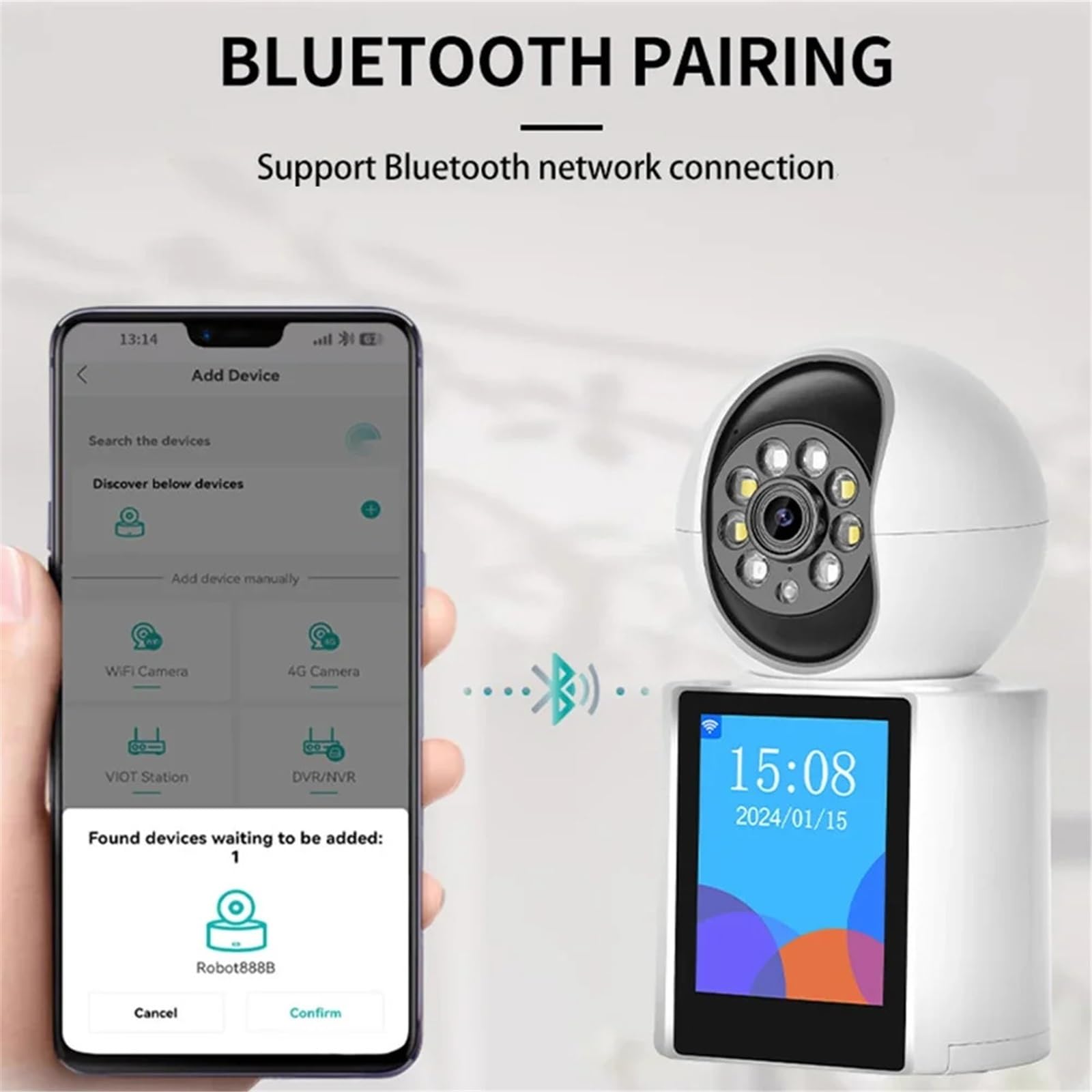 Kamera wideodomofonowa 5MP IP WIFI Niania elektroniczna Ekran 2,8 cala Inteligentna kamera domowa Wi-Fi Automatyczne śledzenie CCTV, Pomoc w monitorowaniu(5MP Camera with 32G)