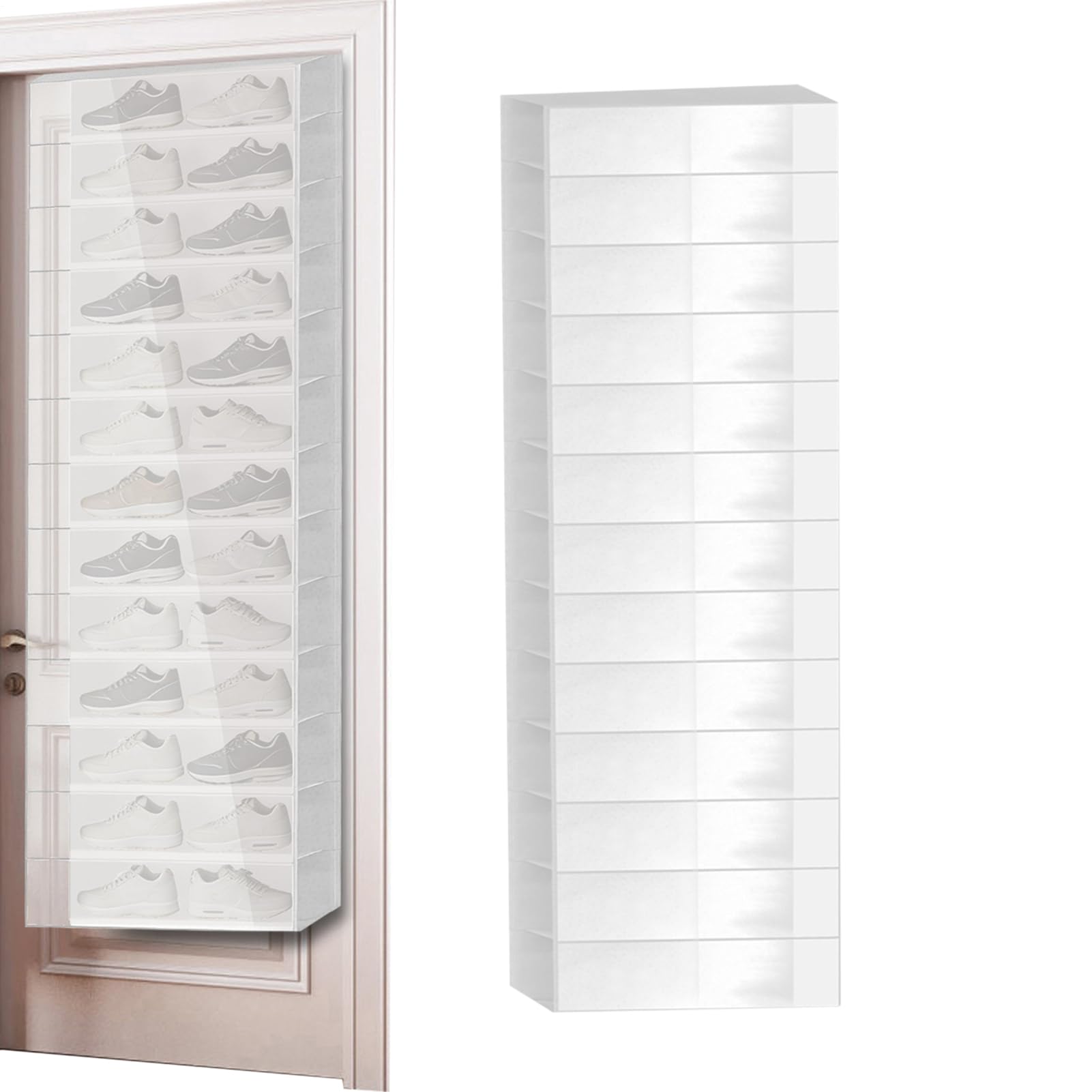 Organizador De Zapatos Para Puerta 26 Bolsillos Colgante | Colgable Transparente Y Plegable Para Almacenamiento para Almacenar Botas Zapatillas