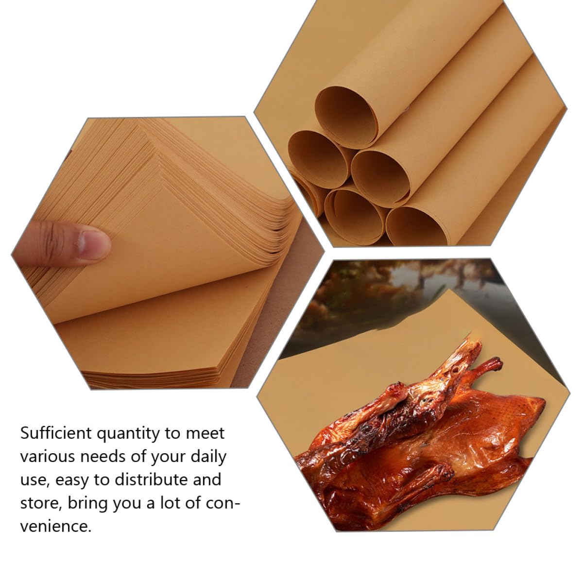 jojofuny Papier D'emballage Alimentaire Khaki sans Odeur Désagréable en Pâte de Bois 300 Feuilles et Résistant Déchirure pour Wraps Sandwichs et Hamburgers