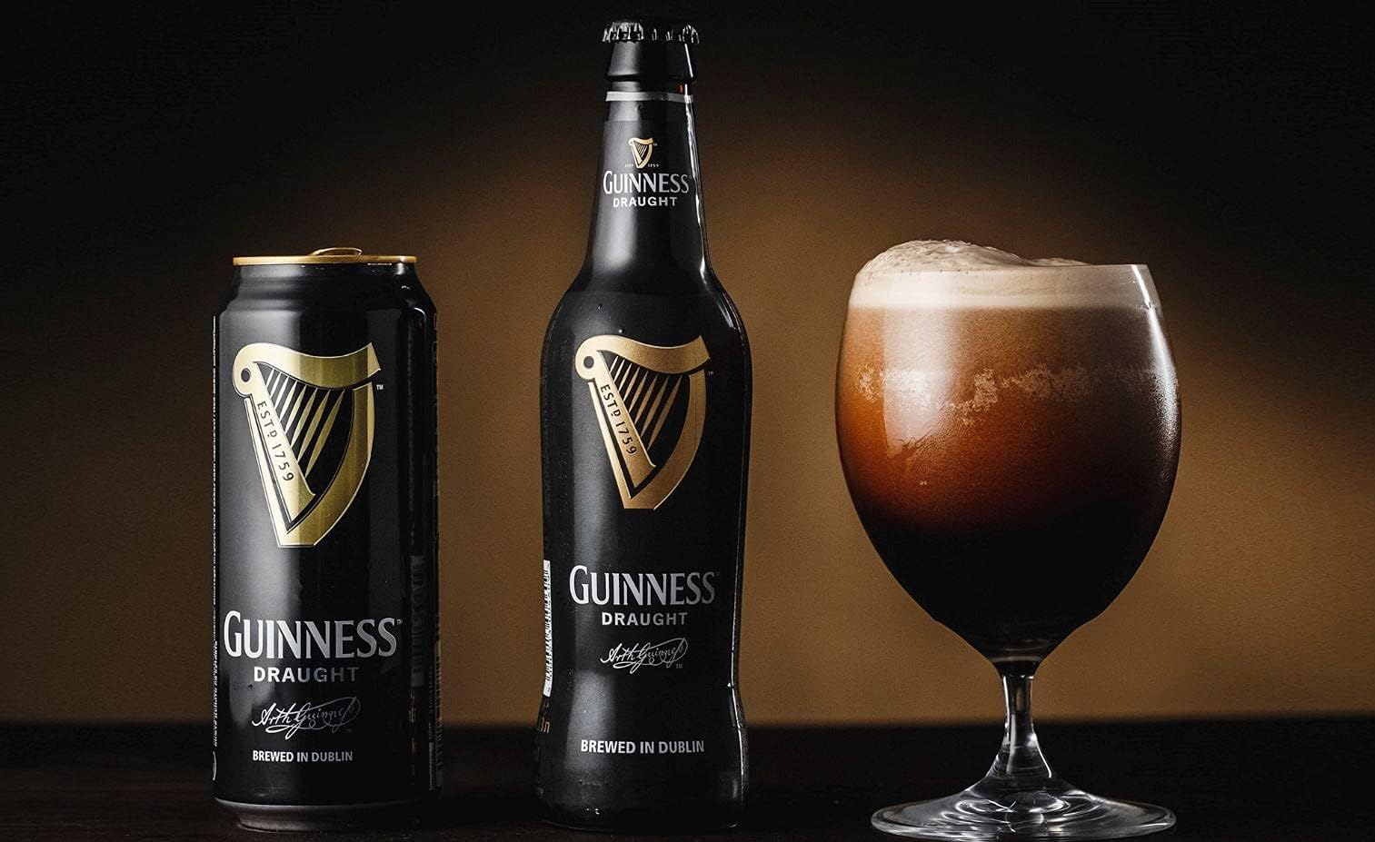 Guinness Draught Birra Irlandese, Bottiglia - Pacco da 24 x 330 ml