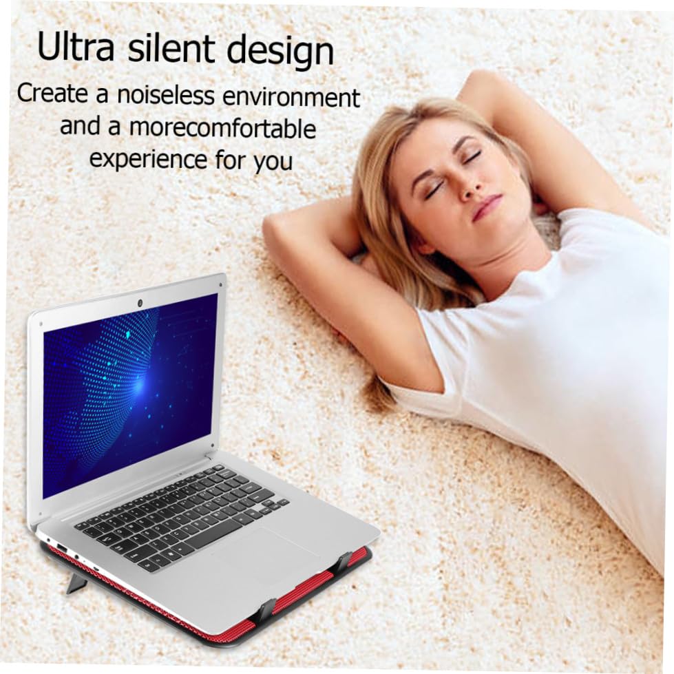 Base enfriadora para laptop con doble ventilador silencioso USB miniatura 7