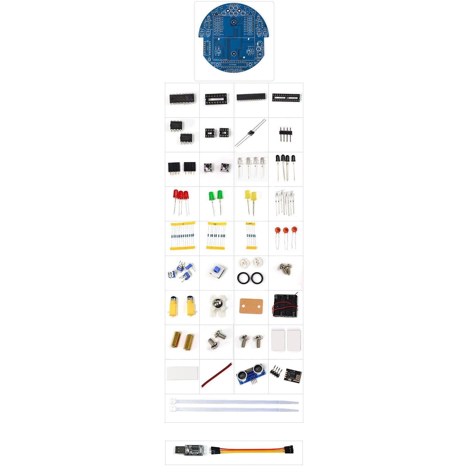 Kit de Robot Inteligente para Coche DIY con Software Gráfico, Modos Multifuncionales, Control por Aplicación Y Evitación de Obstáculos. Adecuado para, Type B