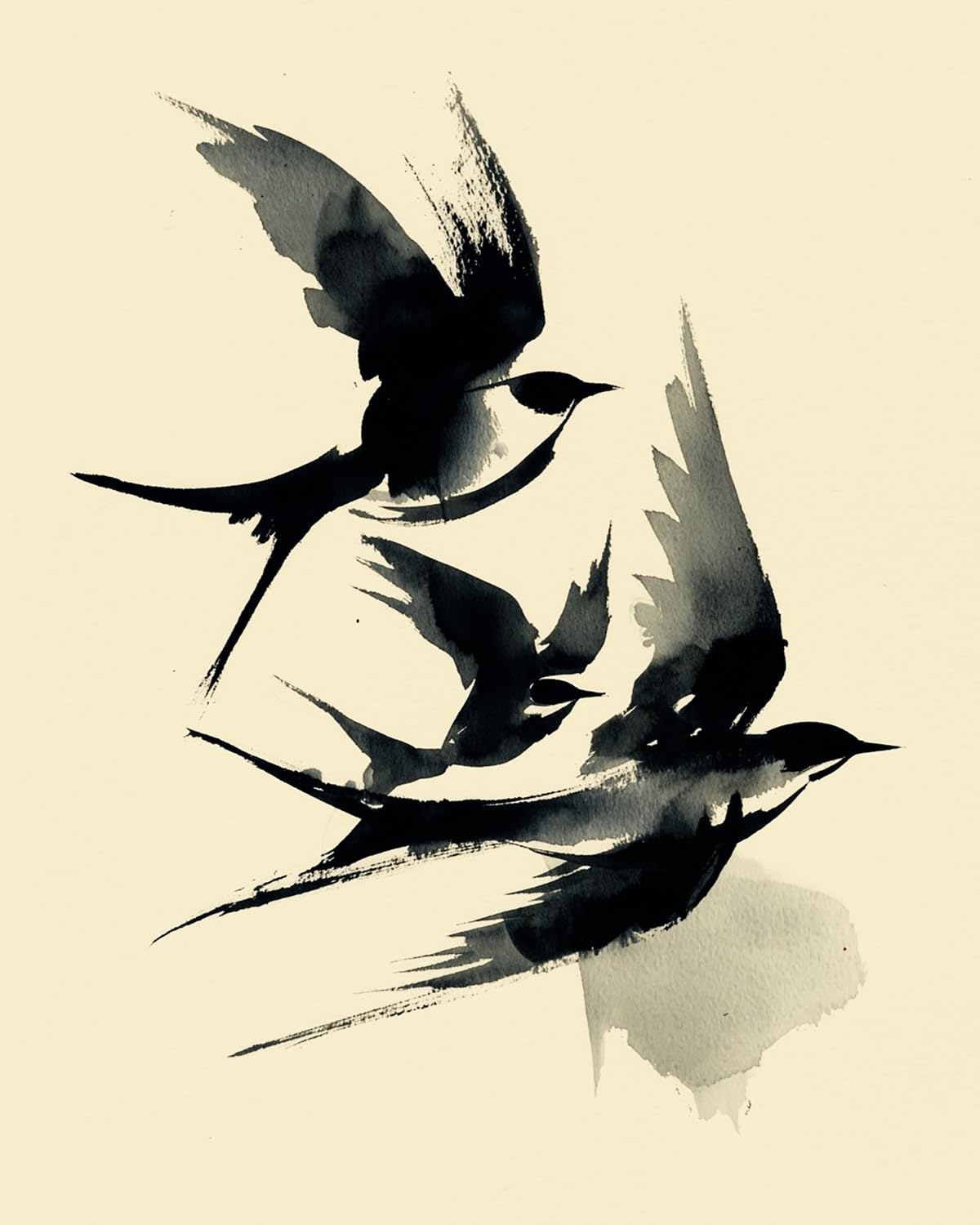 LIUBAISHI Paint by Numbers for Adults – 16"x20" | DIY Wall Art for Living Room, Relaxing Hobby for Stress Relief, Full Painting Kit with 3 Brushes-Swallows Chasing the Wind