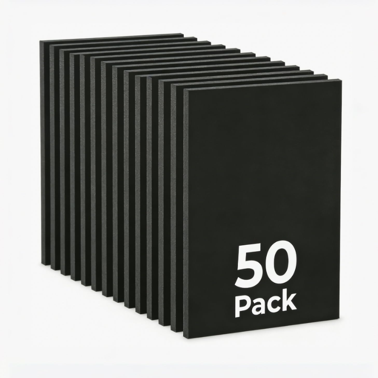 HOZEON 50 Pack 11 x 14 Inch Black Foam Boards, 1/8 Inch Thickness Acid Free Foam Core Backing Board, Poster Board Signboards for Presentation, Artwork, 3D Modeling